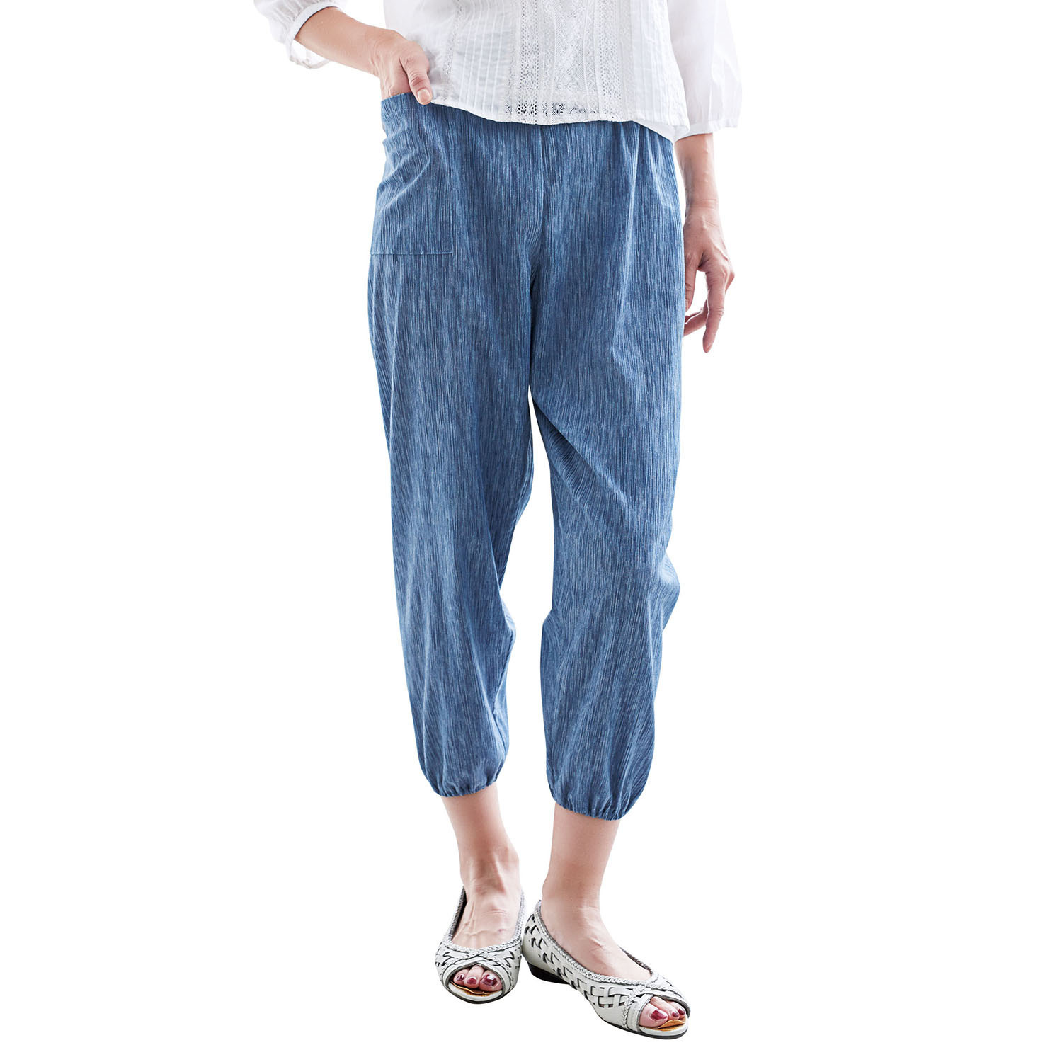 高島ちぢみ サラッと快適！ 涼感リラックスウェア トップス＆もんぺセット