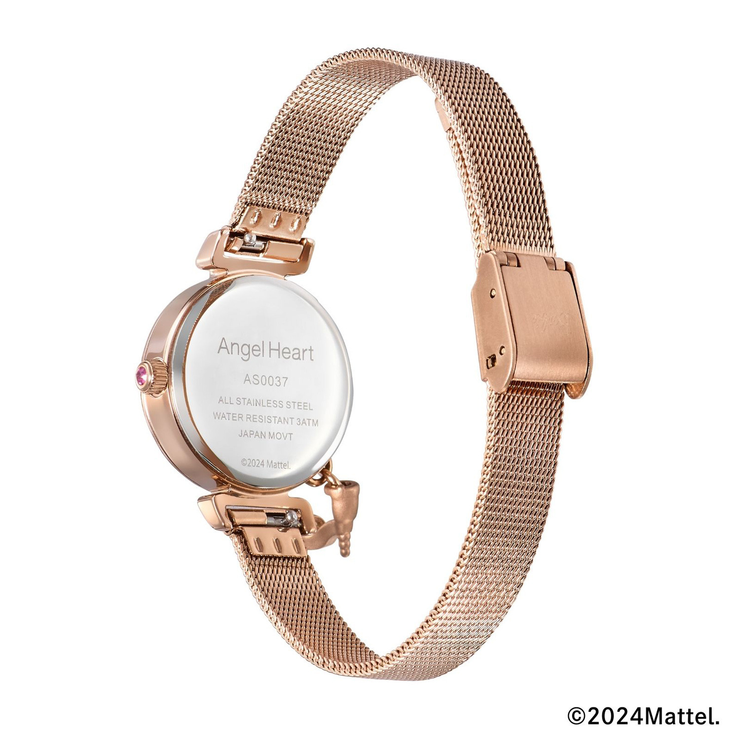 エンジェルハート バービー（ＴＭ） コラボレーションモデル 刺しゅう入り メッシュポーチ付 ラウンドフェイスウォッチ