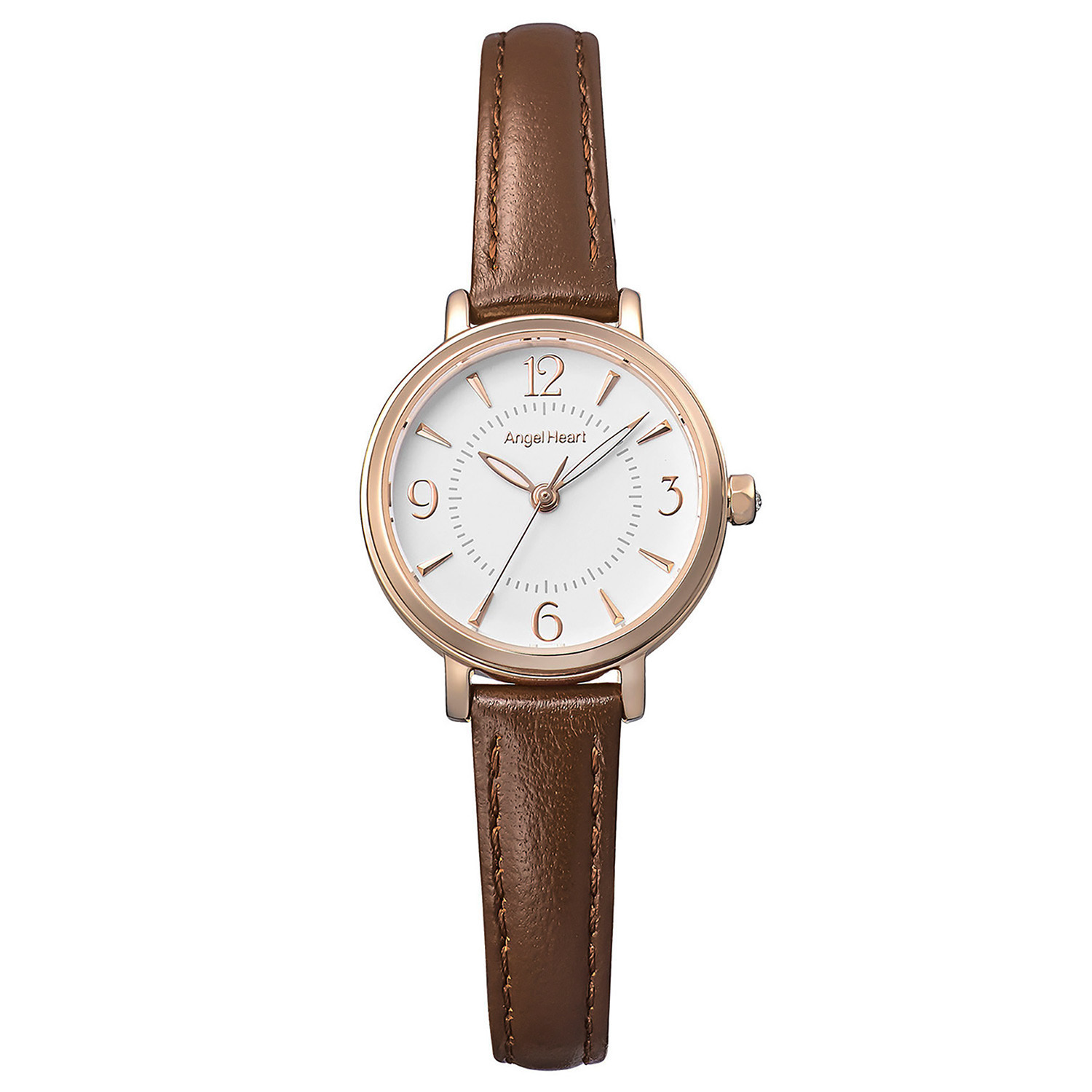 エンジェルハート イノセントタイム ＣＺ ラウンドフェイス レザーベルト ウォッチ ＜ブラウン＞