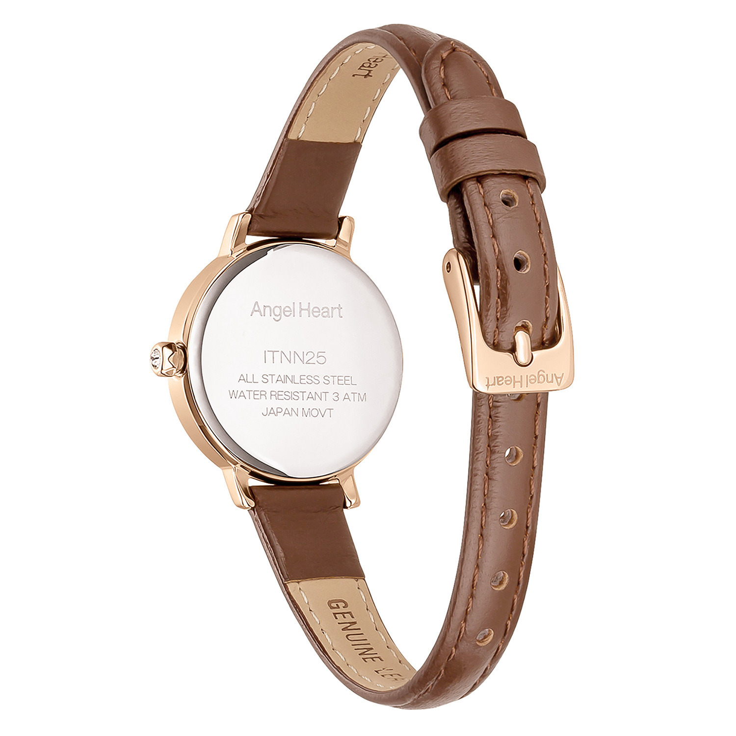 エンジェルハート イノセントタイム ＣＺ ラウンドフェイス レザーベルト ウォッチ ＜ブラウン＞