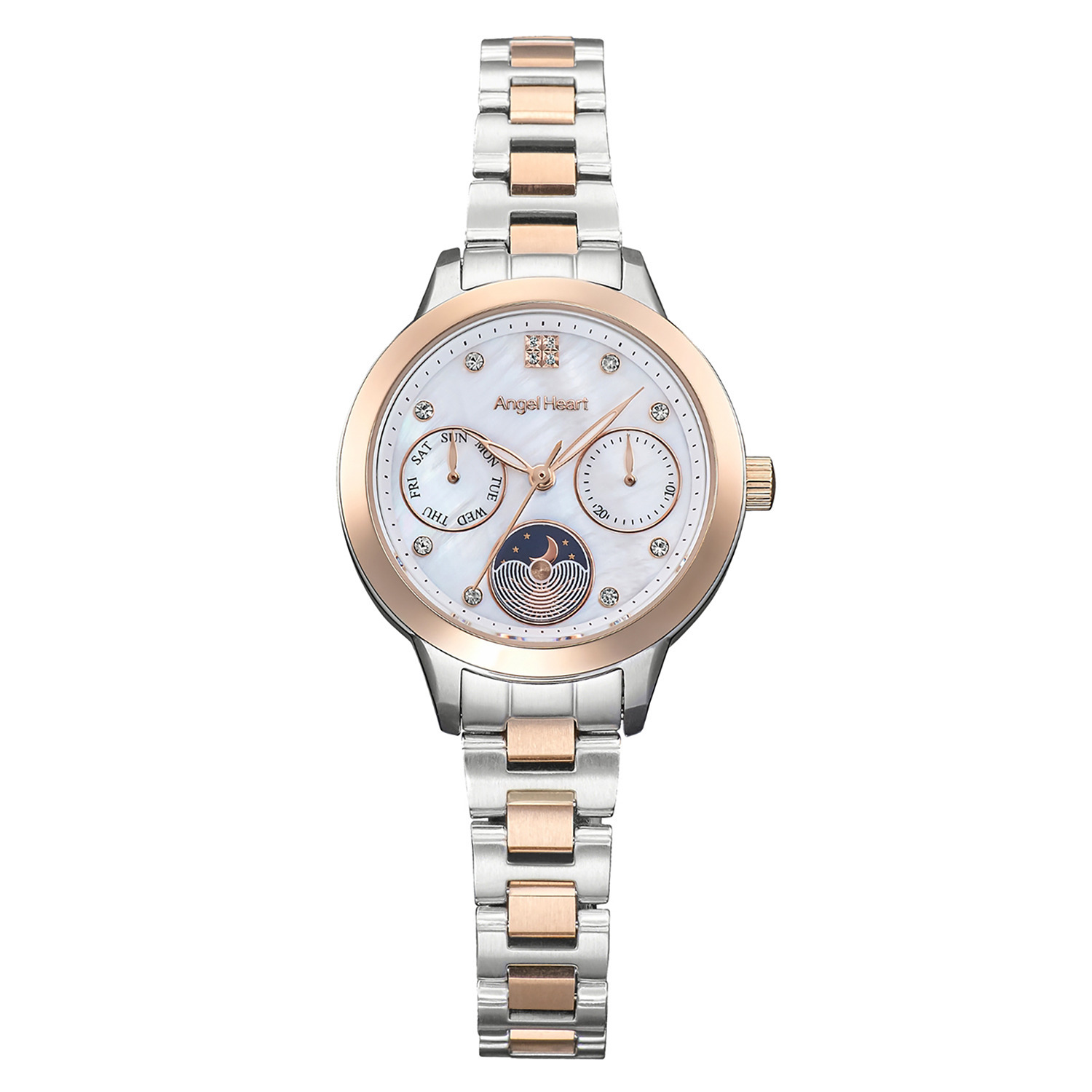 エンジェルハート ２０周年モデル イノセントタイム ラウンドフェイス ウォッチ ＜シルバーカラー× ローズゴールドカラー＞