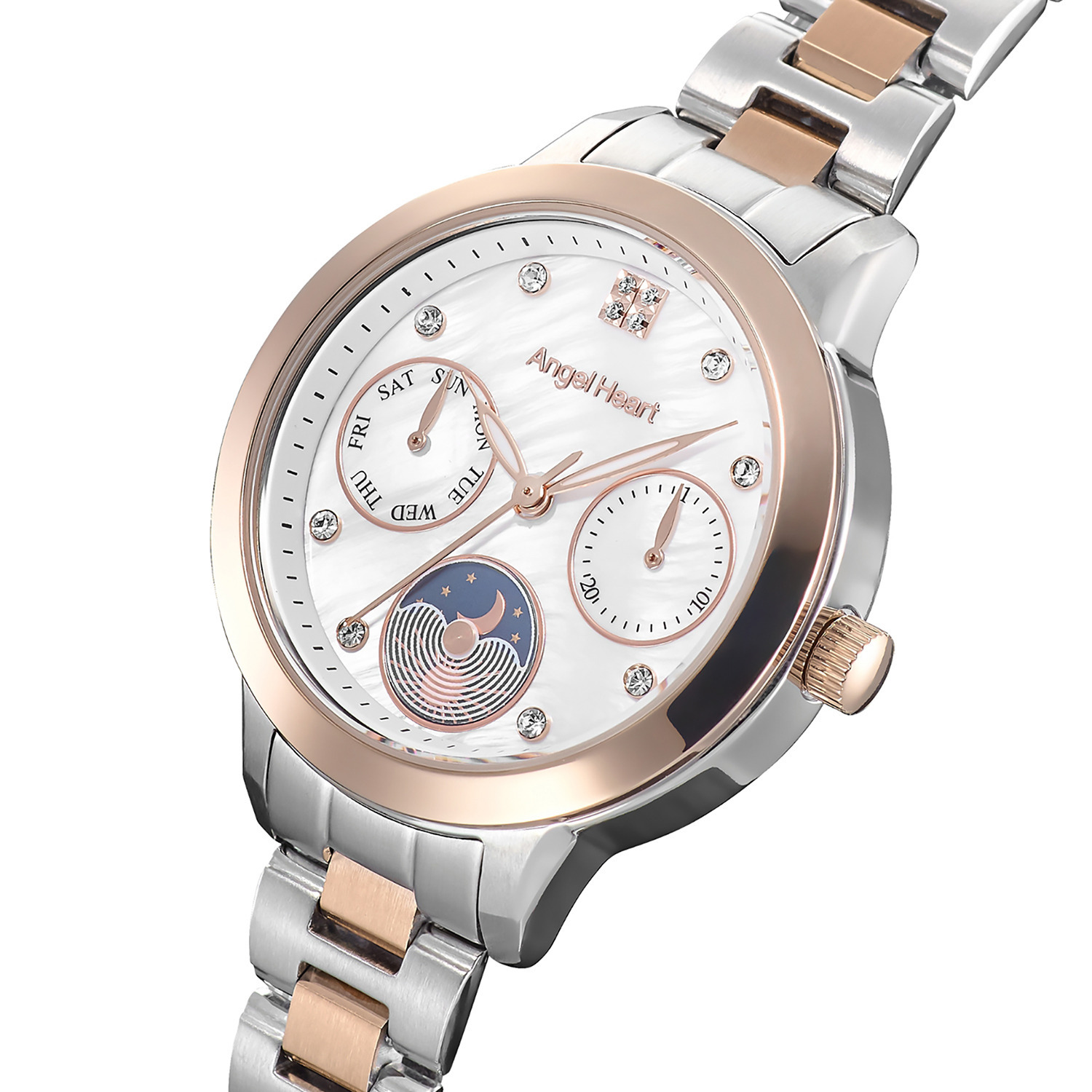 エンジェルハート ２０周年モデル イノセントタイム ラウンドフェイス ウォッチ ＜シルバーカラー× ローズゴールドカラー＞