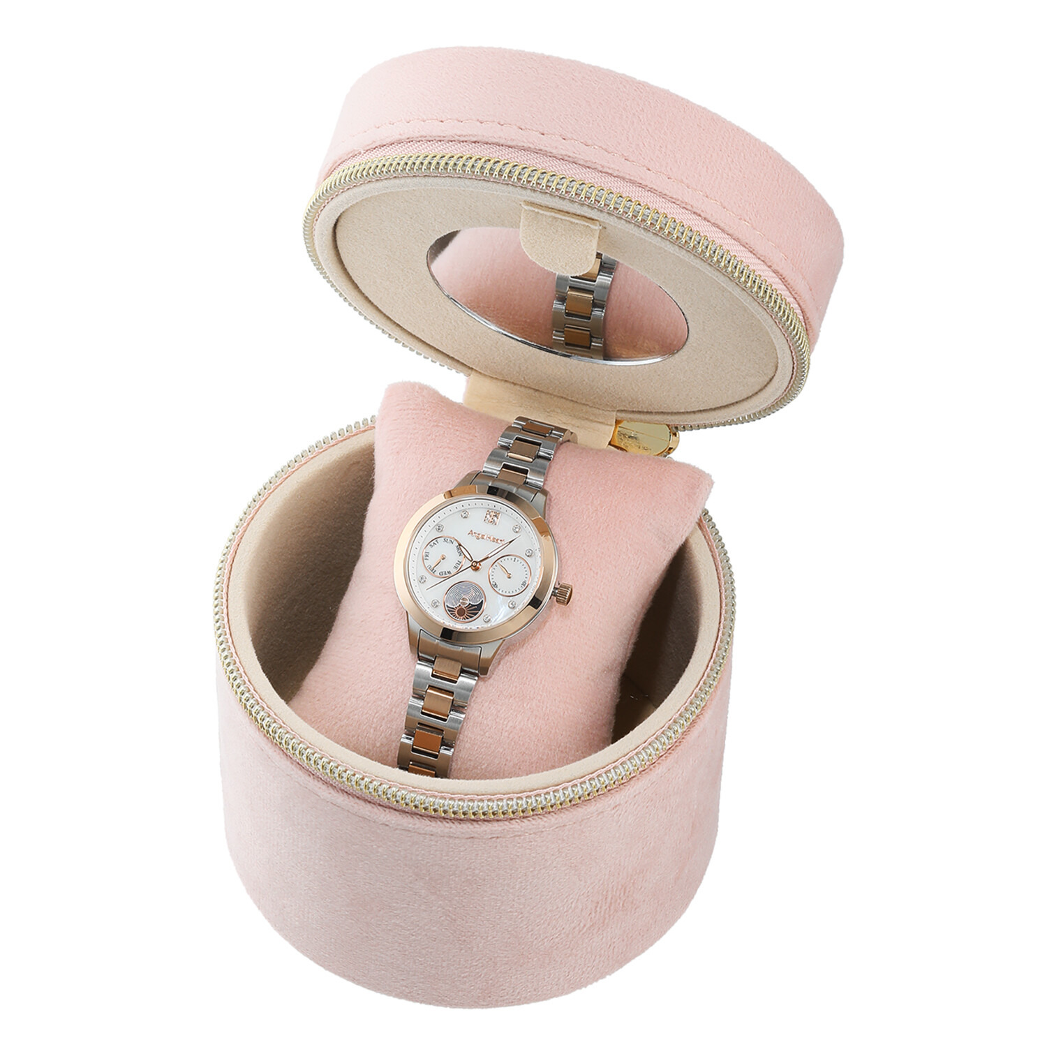 エンジェルハート ２０周年モデル イノセントタイム ラウンドフェイス ウォッチ ＜シルバーカラー× ローズゴールドカラー＞