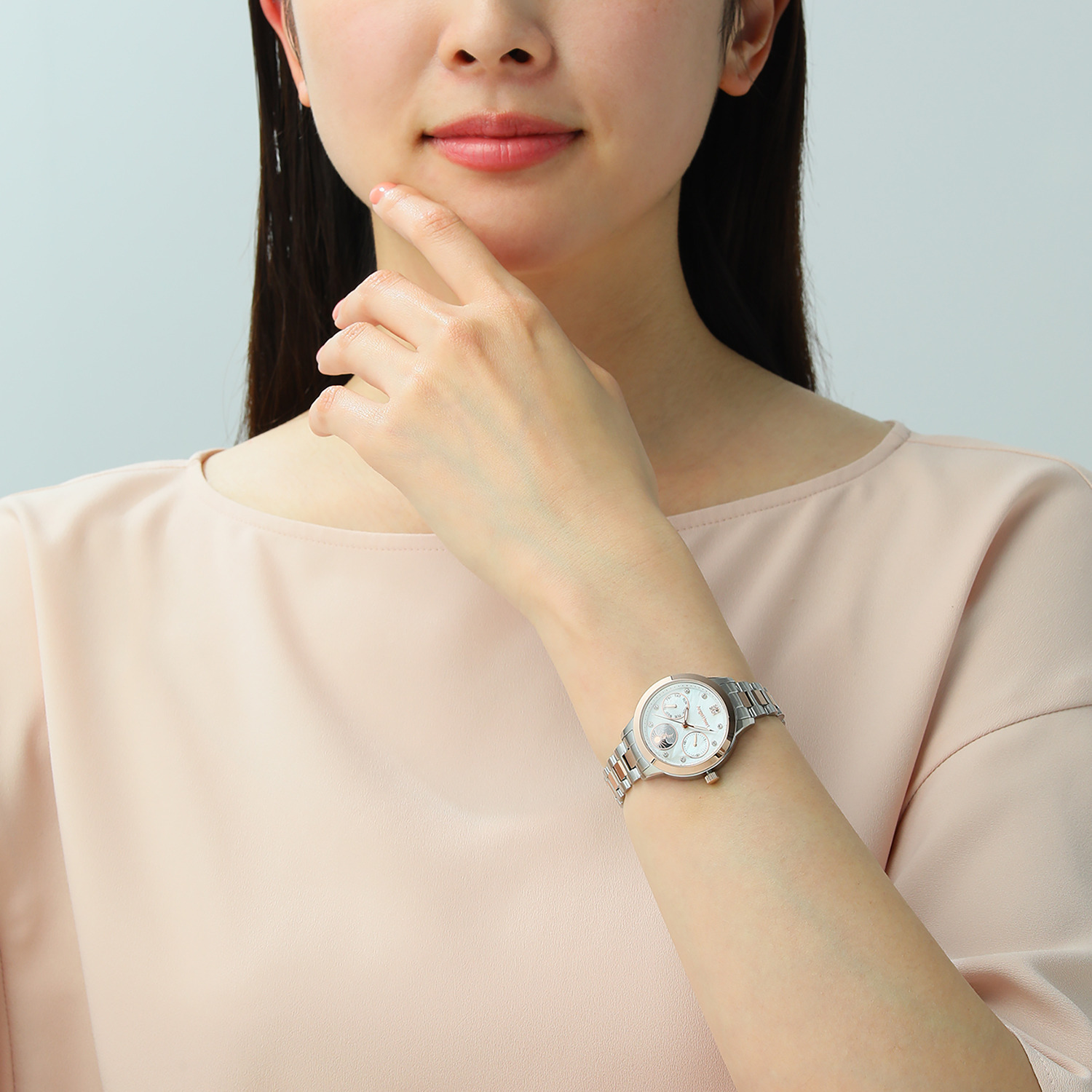 エンジェルハート ２０周年モデル イノセントタイム ラウンドフェイス ウォッチ ＜シルバーカラー× ローズゴールドカラー＞