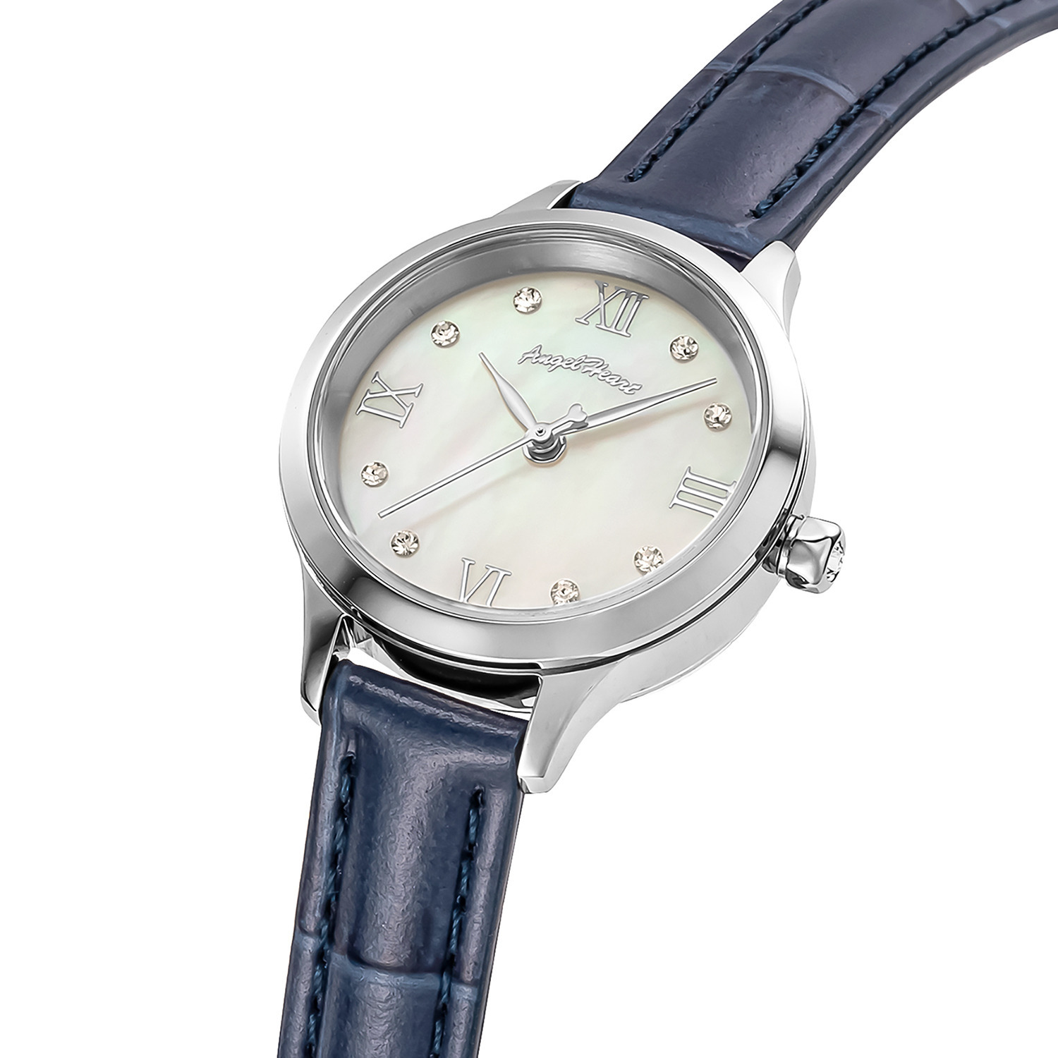 エンジェルハート トゥインクルタイム ＣＺ ラウンドフェイス レザーベルト ソーラーウォッチ