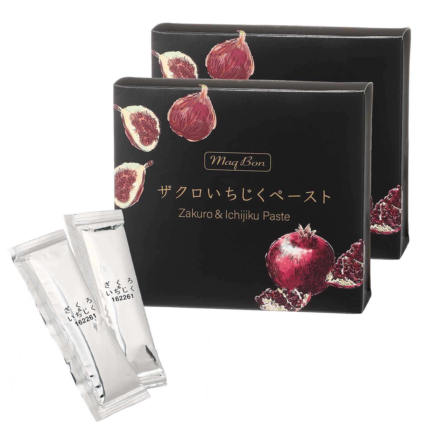 おいしい健康美容習慣 エラグ酸含有！ ザクロ＆いちじくの 濃縮ペースト “マキュボン ザクロいちじくペースト” ２箱セット