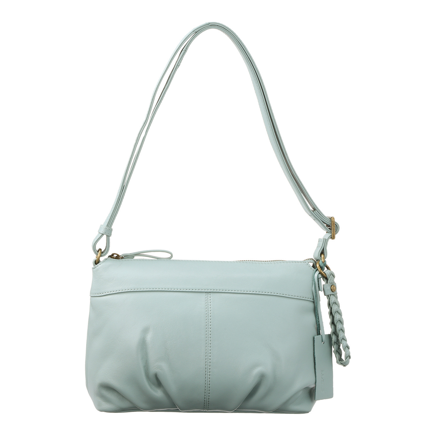 サベット ナッパレザー ギャザーボトム ショルダーバッグ