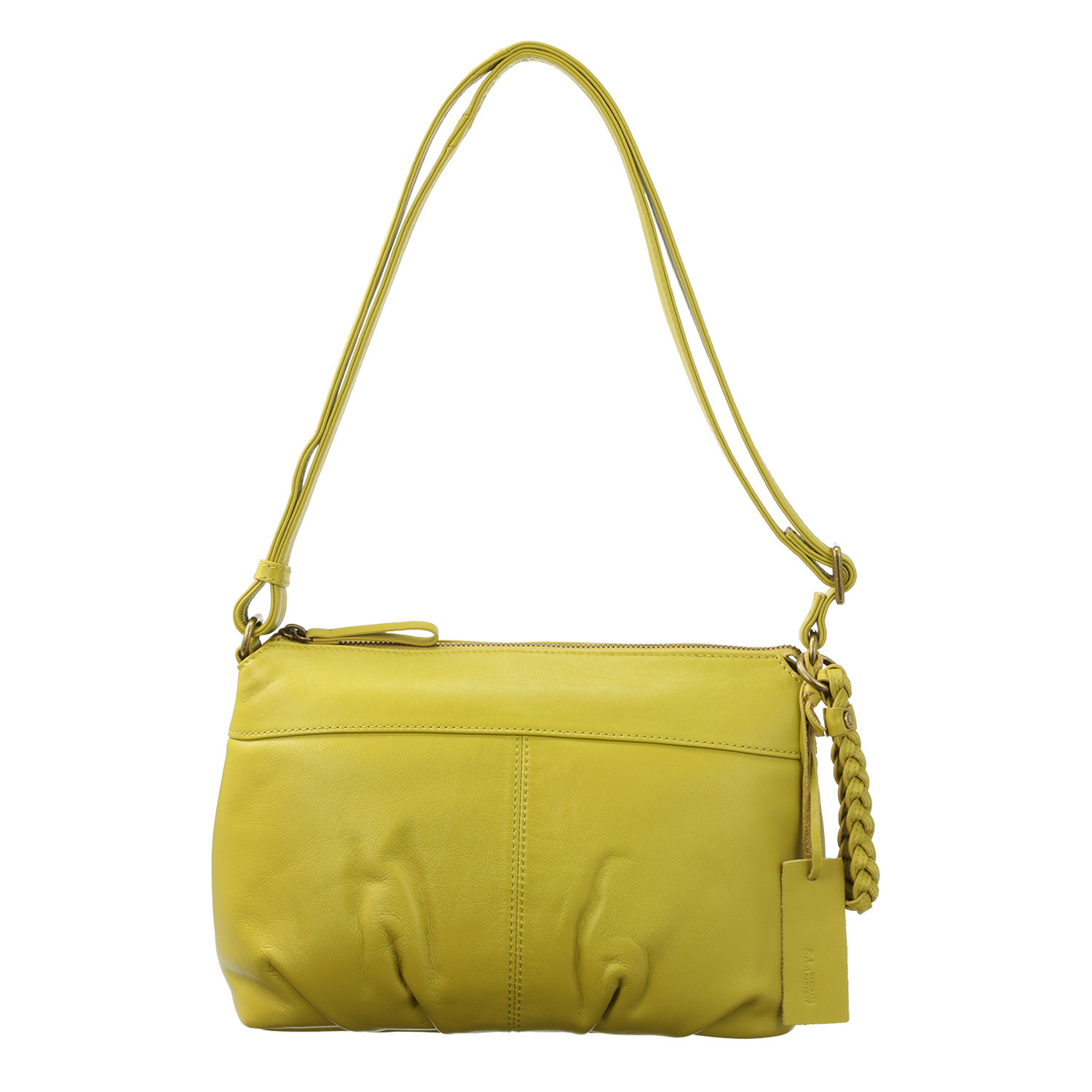 サベット ナッパレザー ギャザーボトム ショルダーバッグ