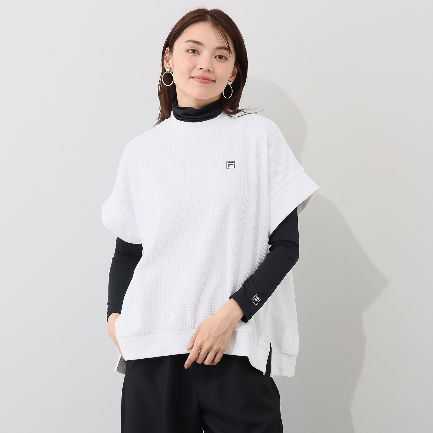 フィラ ＵＶカット・接触冷感・ 吸水速乾 メッシュ切替 ハイネックインナー