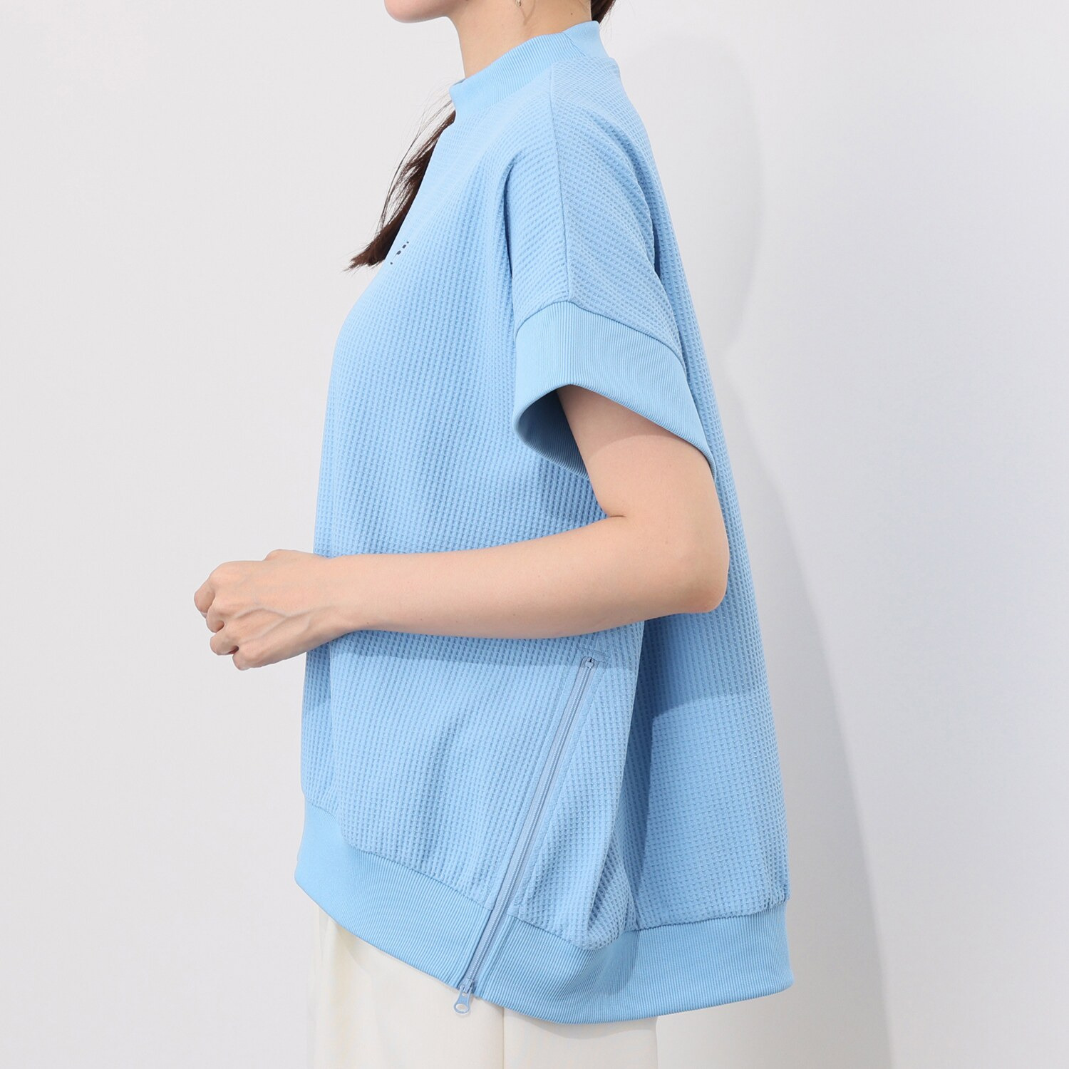 フィラ ＵＶカット・速乾 サイドジップ オーバーシルエット モックネックシャツ