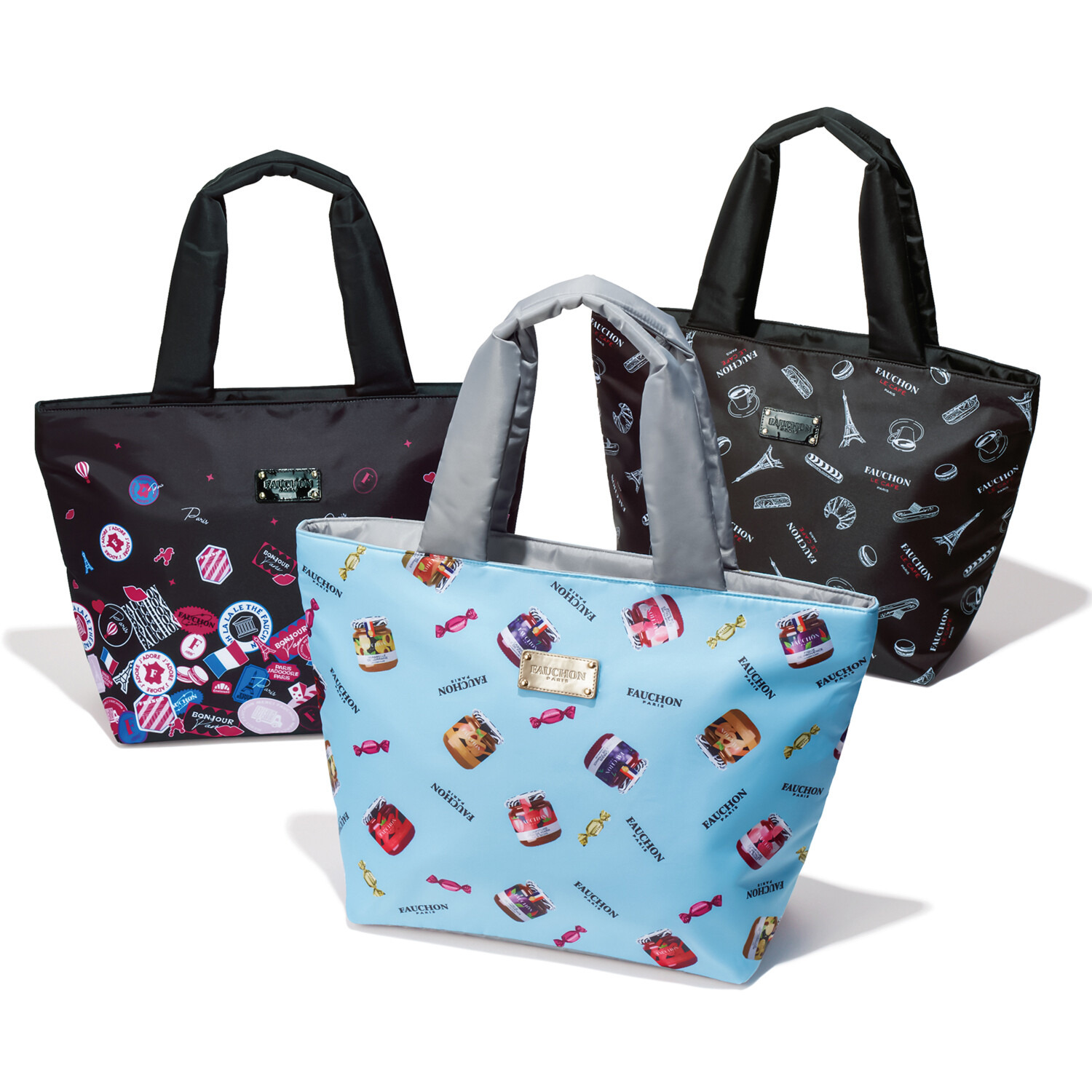 フォション たっぷり収納 持ち手に中わた入り はっ水生地＆軽量 保冷トートバッグ