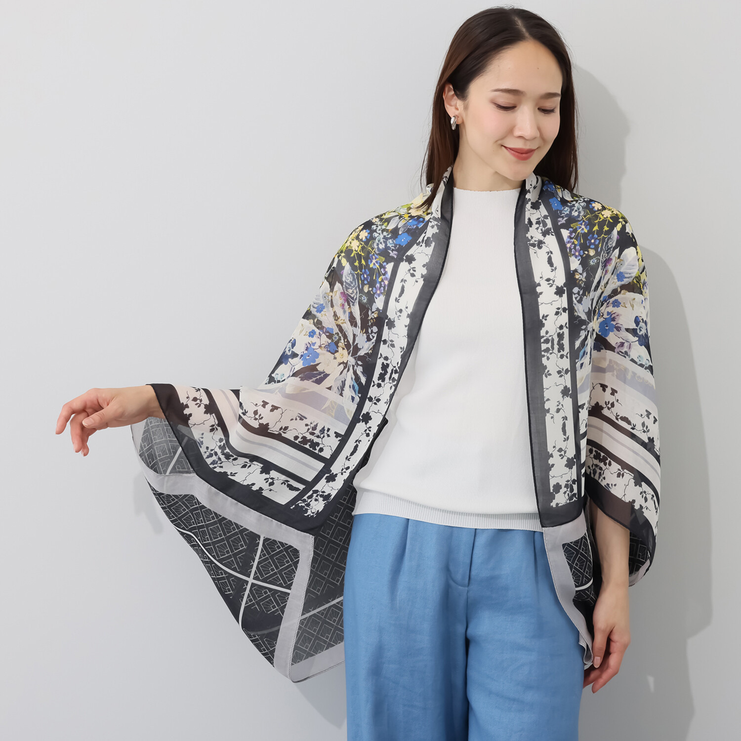 ルナルーチェ シルク混 ２ウェイボレロストール