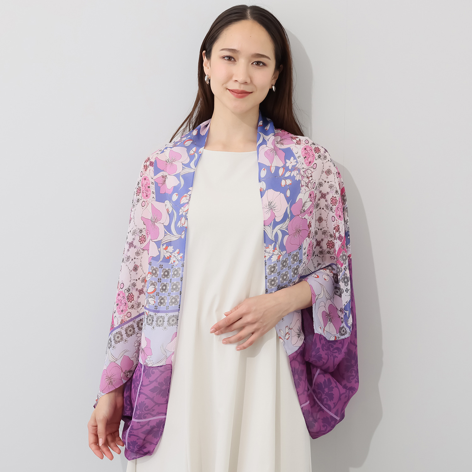 ルナルーチェ シルク混 ２ウェイボレロストール