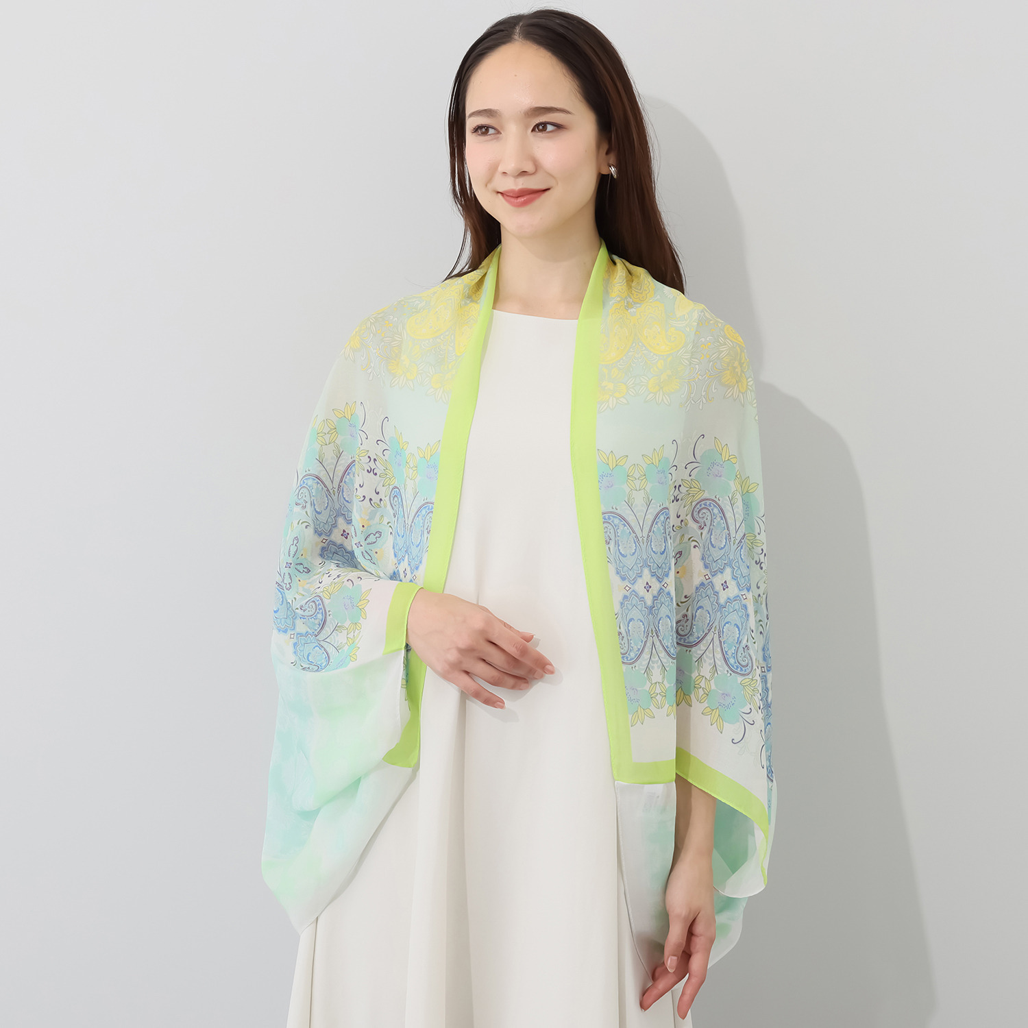 ルナルーチェ シルク混 ２ウェイボレロストール