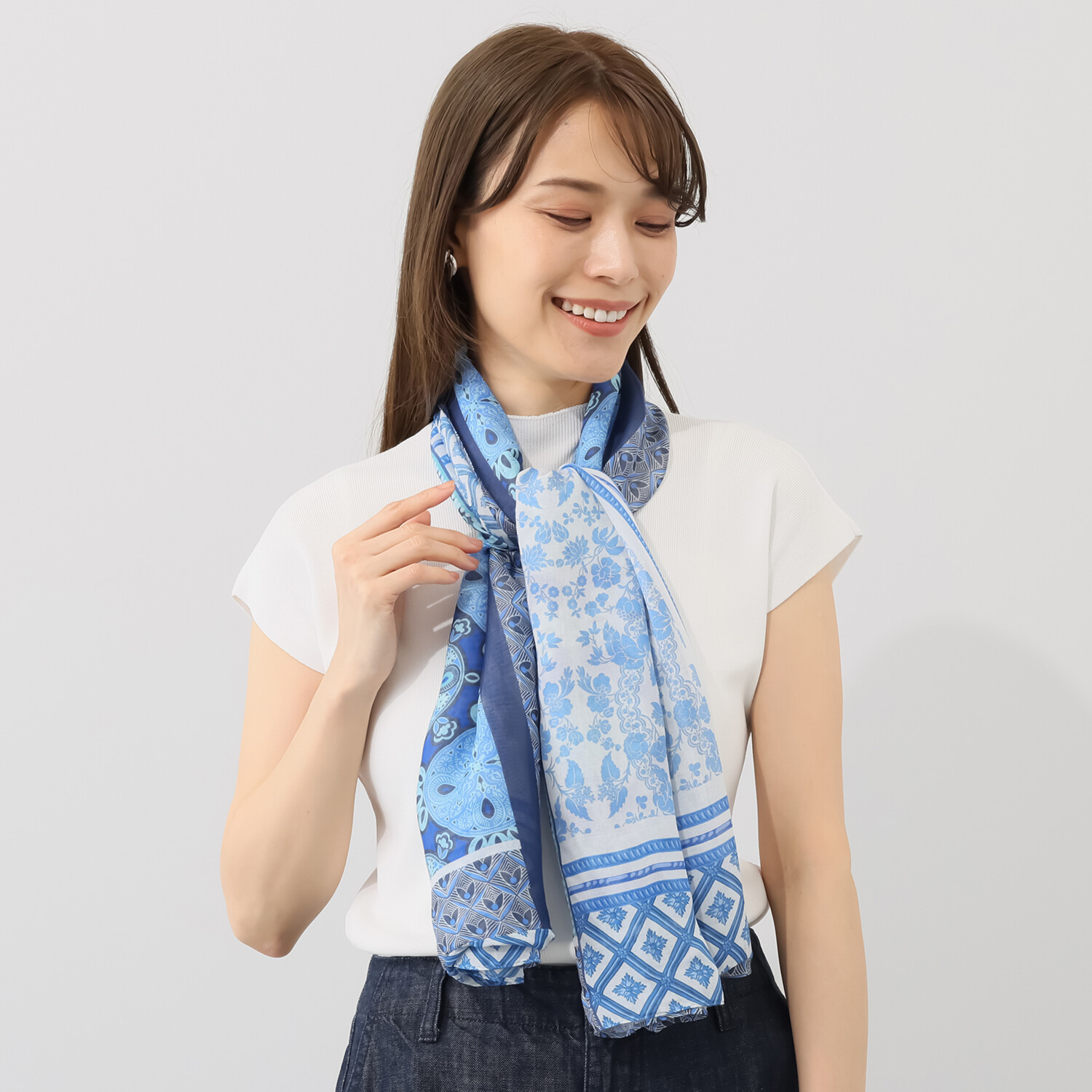 ルナルーチェ シルク混 ２ウェイボレロストール