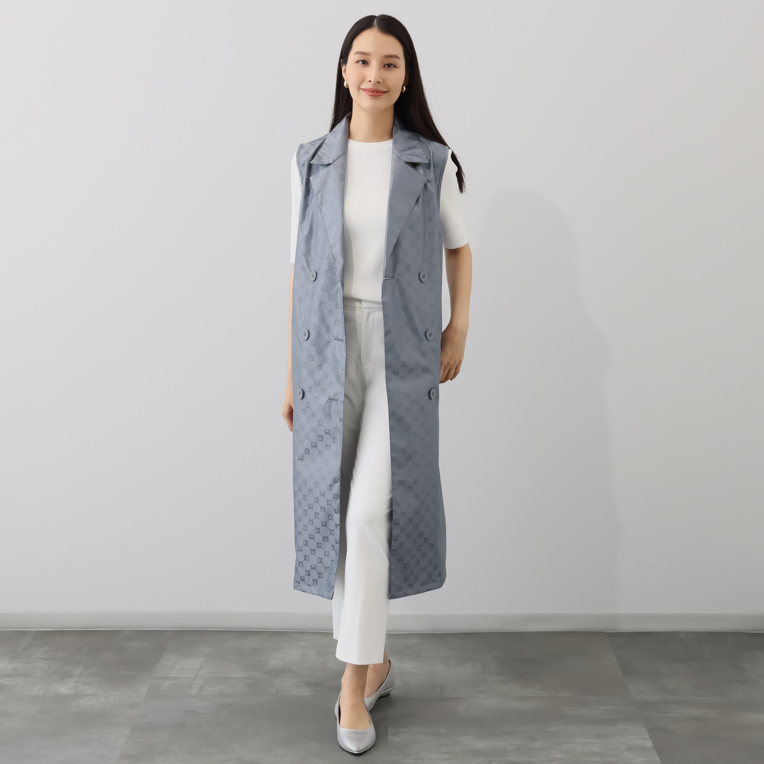 ミラ・ショーン ロゴジャガード テーラード レインジレ