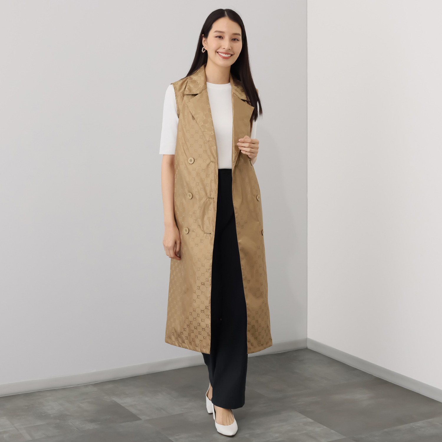 ミラ・ショーン ロゴジャガード テーラード レインジレ