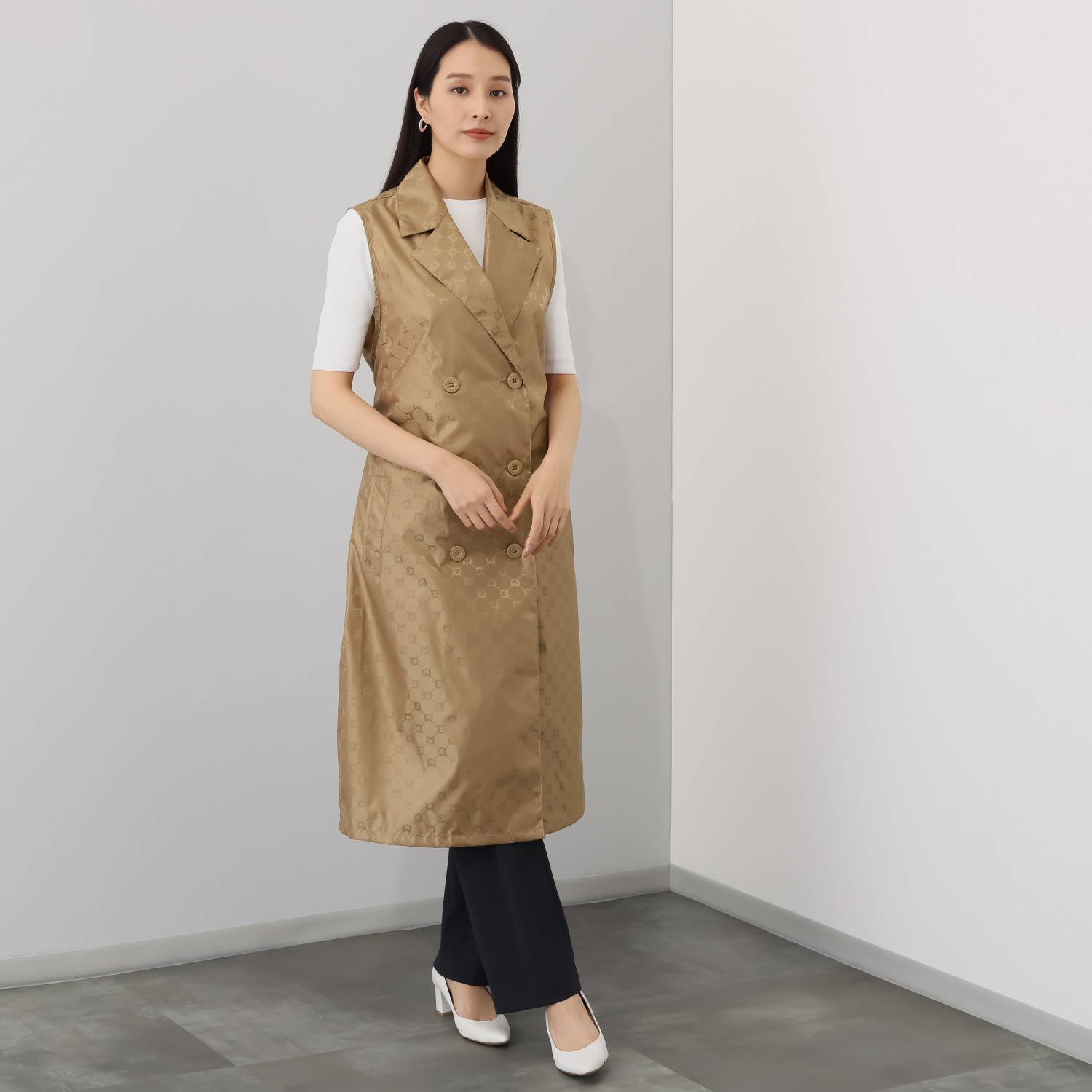 ミラ・ショーン ロゴジャガード テーラード レインジレ