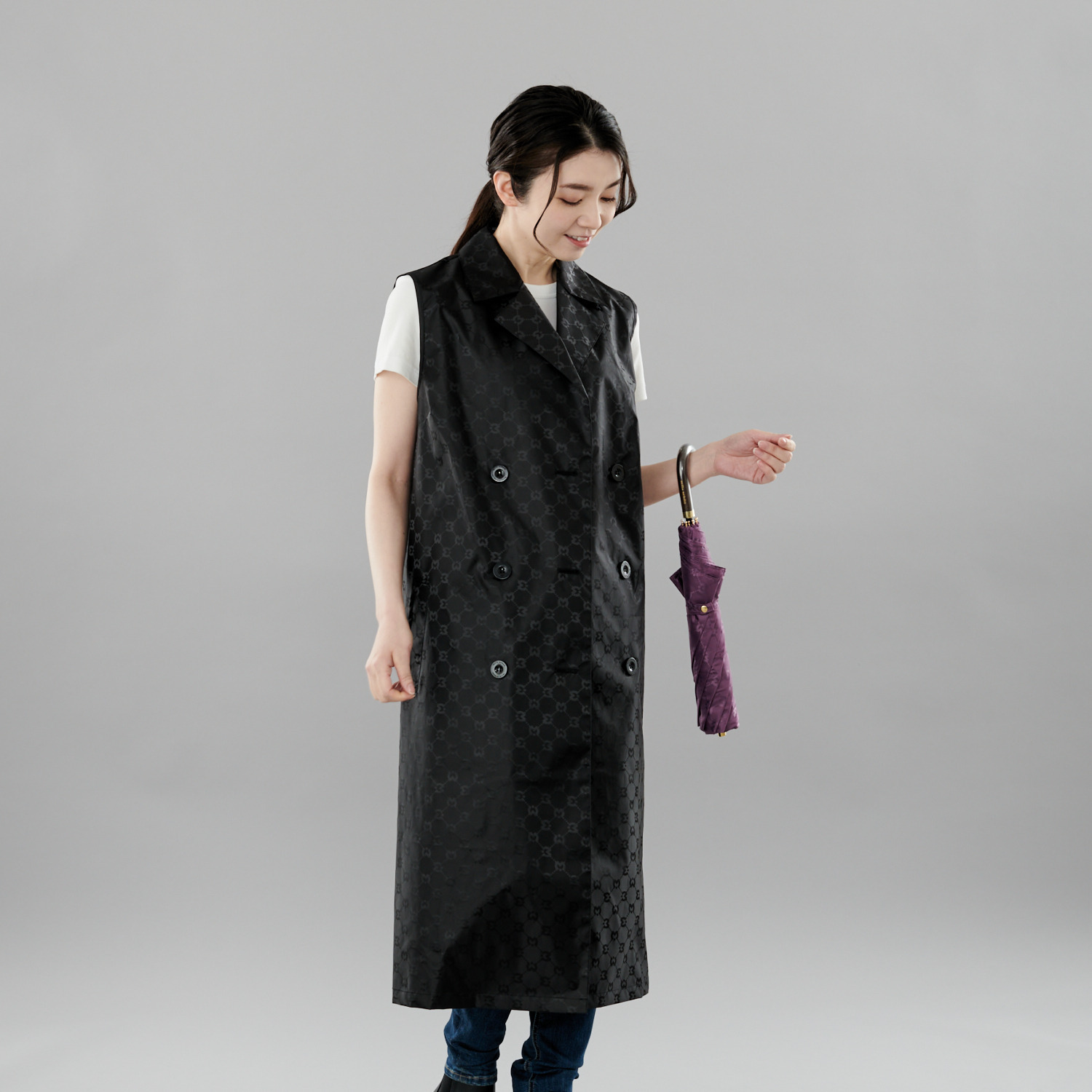 ミラ・ショーン ロゴジャガード テーラード レインジレ