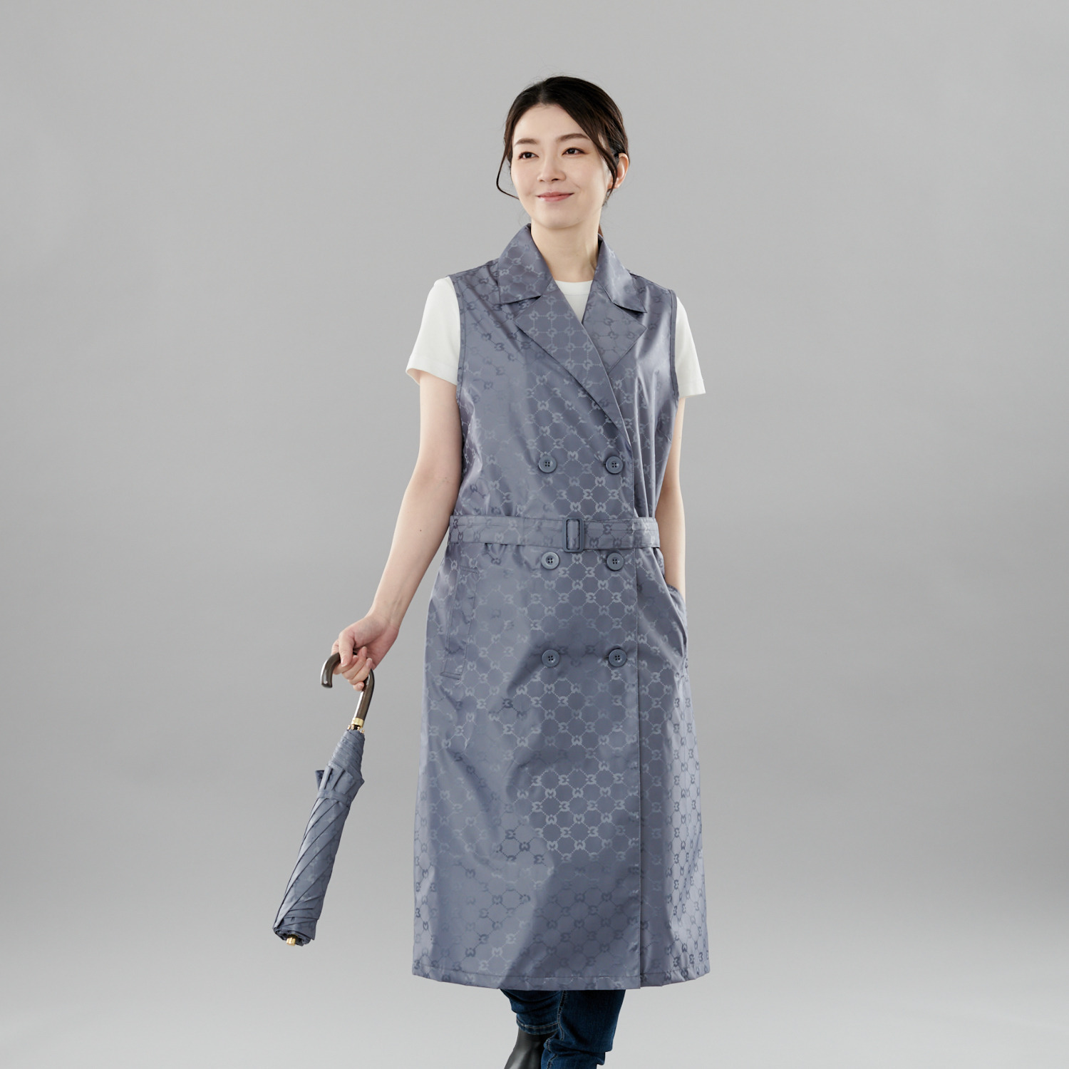 ミラ・ショーン ロゴジャガード テーラード レインジレ