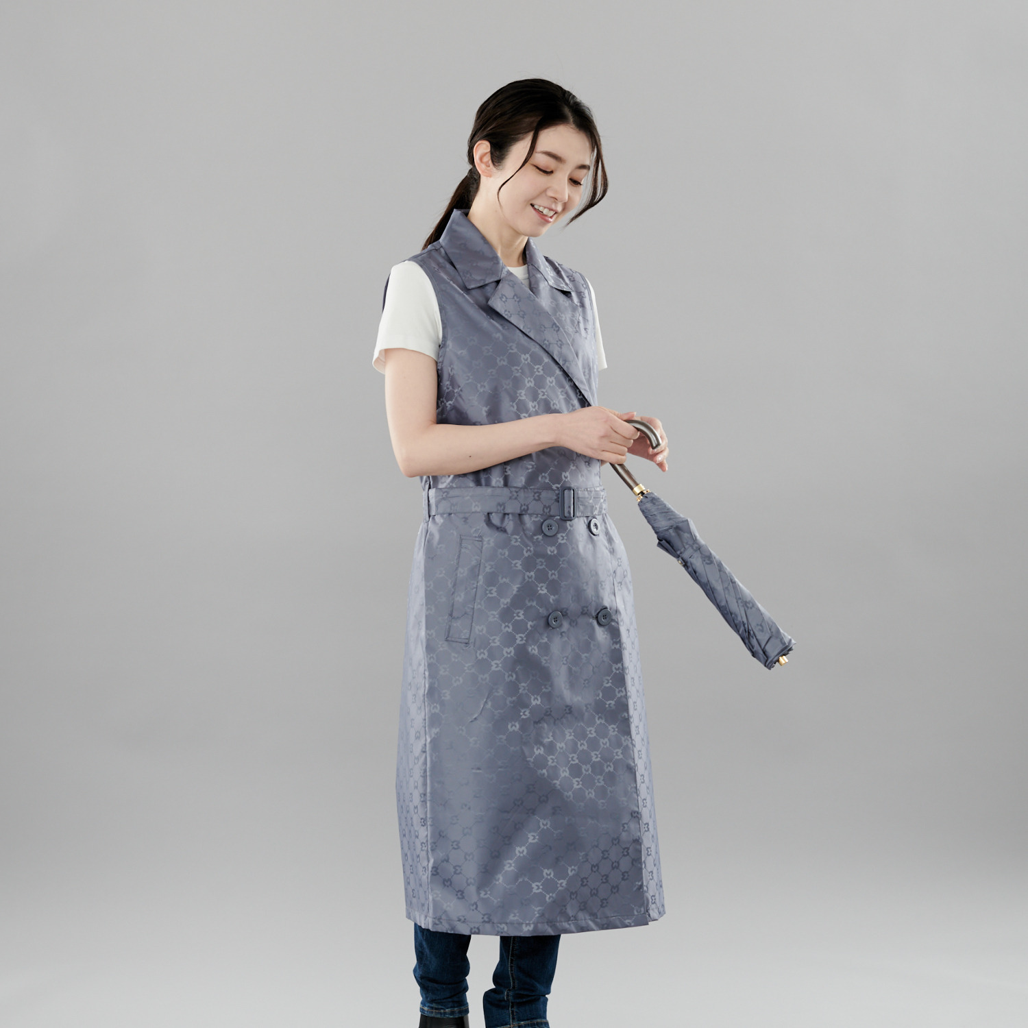 ミラ・ショーン ロゴジャガード テーラード レインジレ