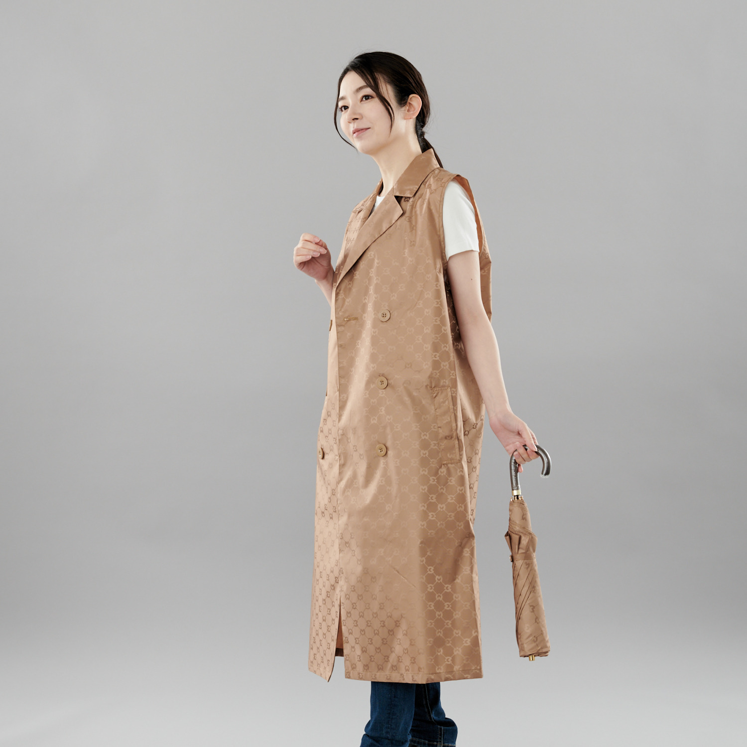 ミラ・ショーン ロゴジャガード テーラード レインジレ