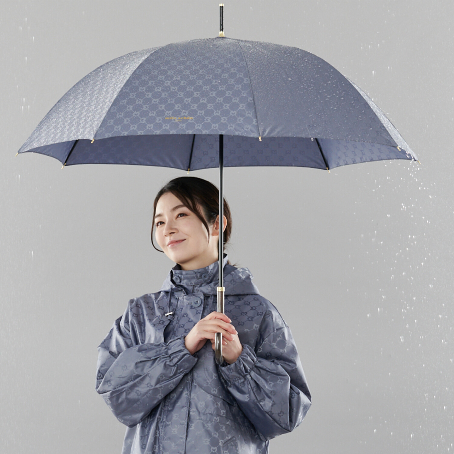 ミラ・ショーン ロゴジャガード 耐風傘