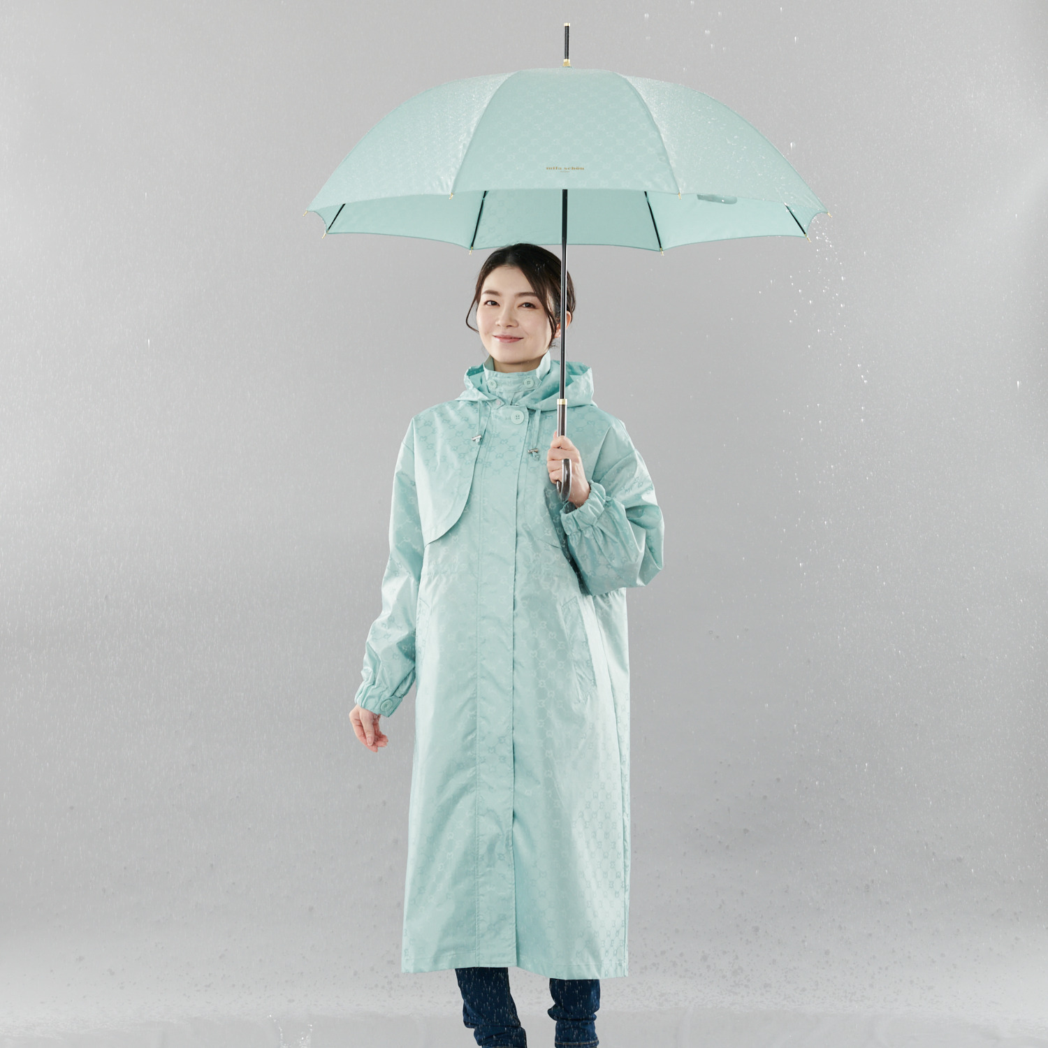 ミラ・ショーン ロゴジャガード 耐風傘