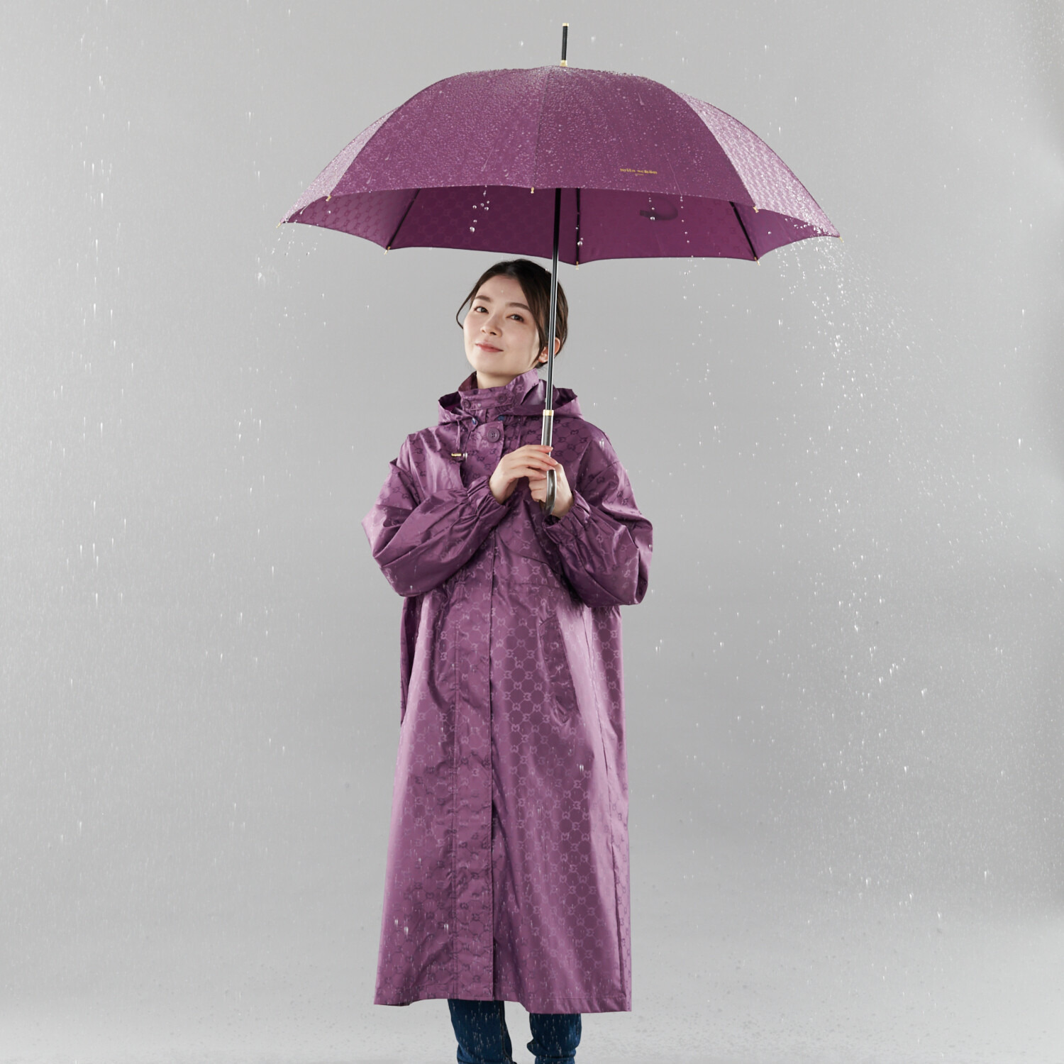 ミラ・ショーン ロゴジャガード 耐風傘