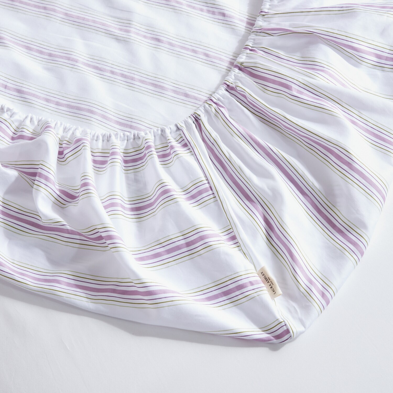 ローラアシュレイ ゴスフォード コットン１００％サテン フィッティドシーツ ＜ダブル＞