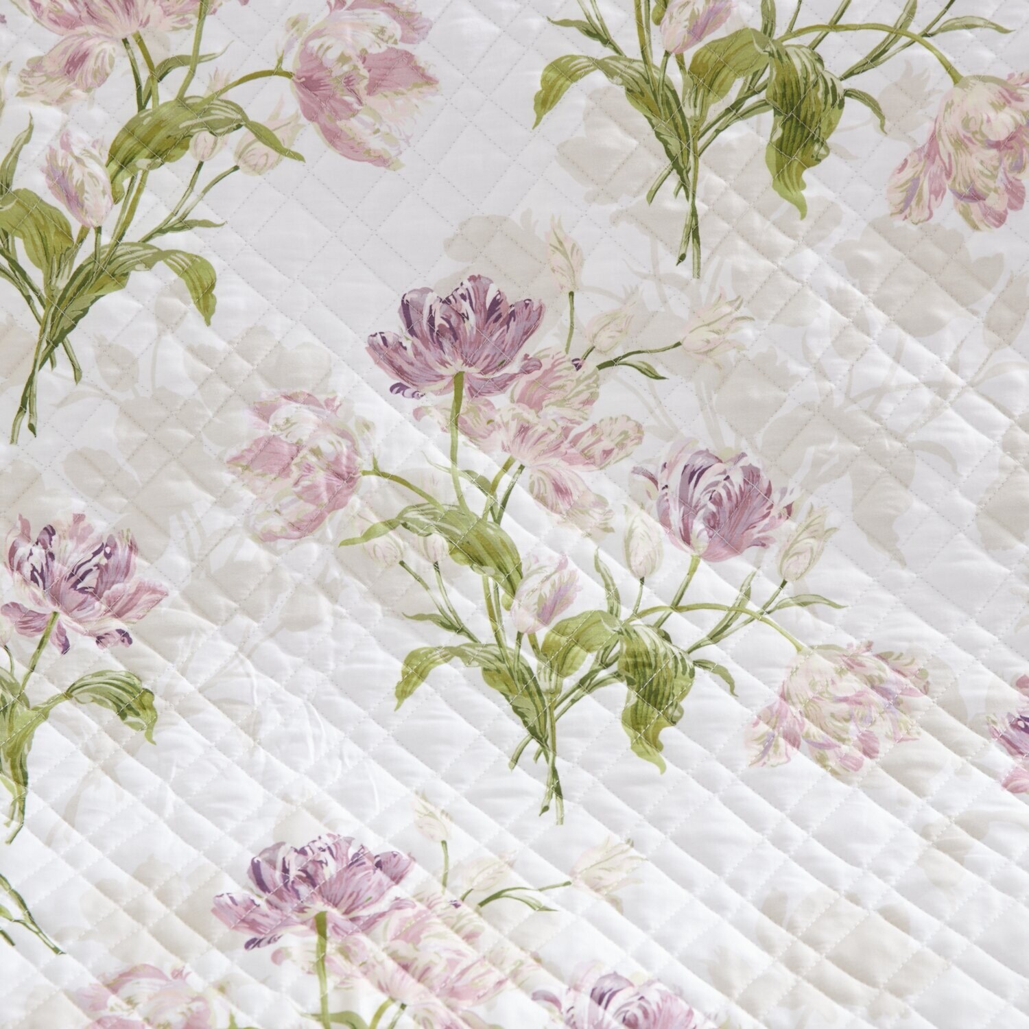 ローラアシュレイ ゴスフォード コットン１００％サテン キルトマルチカバー ＜１３０×１９０ｃｍ＞