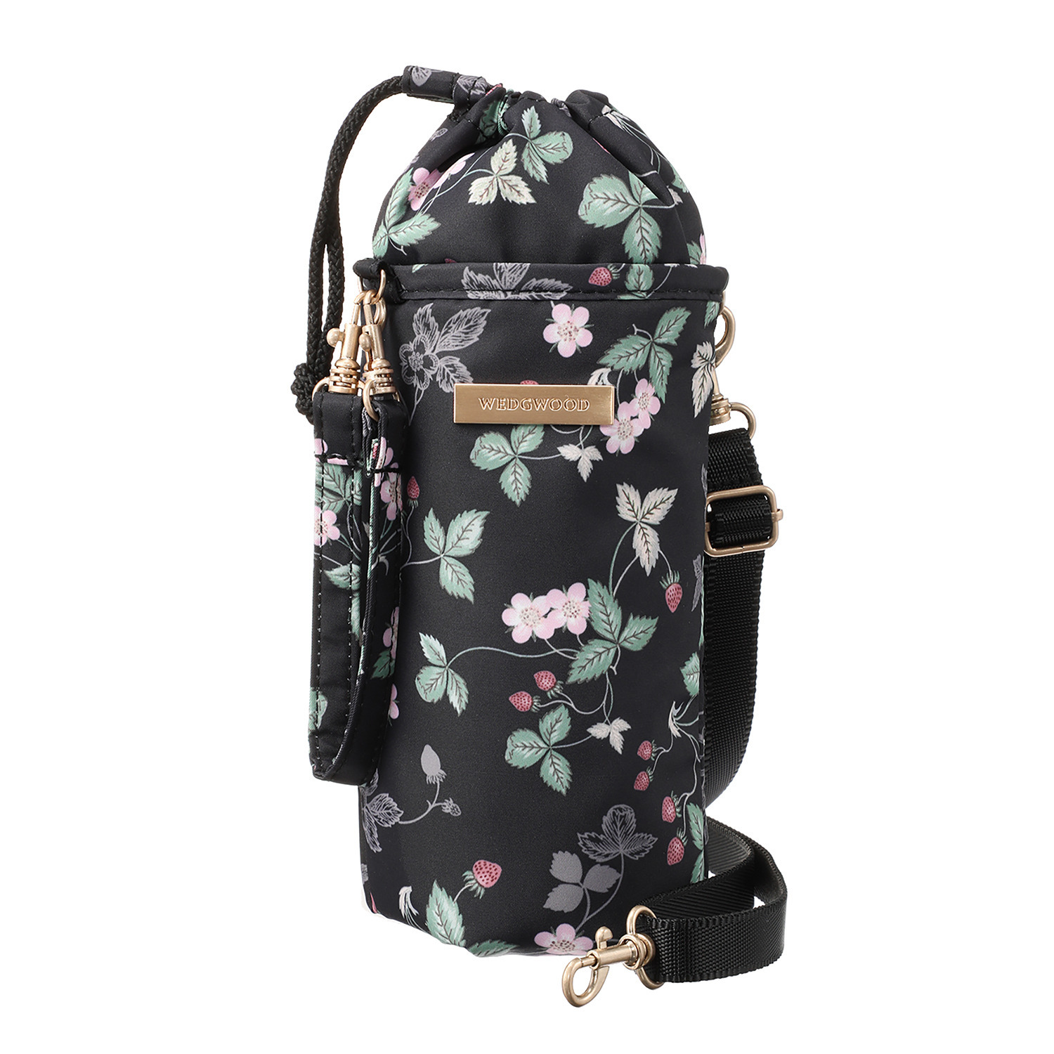 ウェッジウッド ワイルドストロベリー はっ水生地使用 ショルダーストラップ付 ボトルホルダー