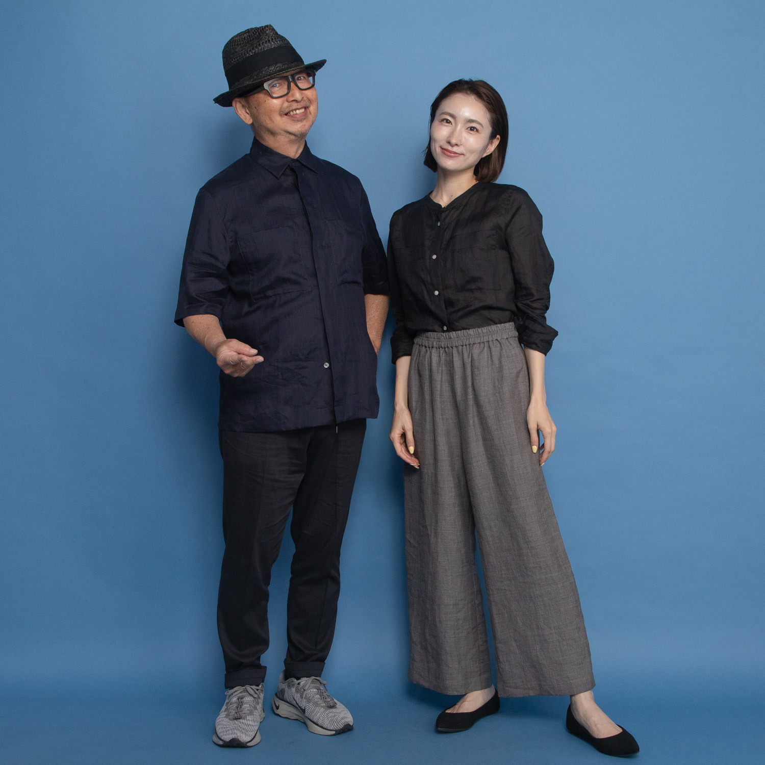 レア　ジェム プレミアムラミーの 極上の涼しさ感じる スタンドカラーシャツ