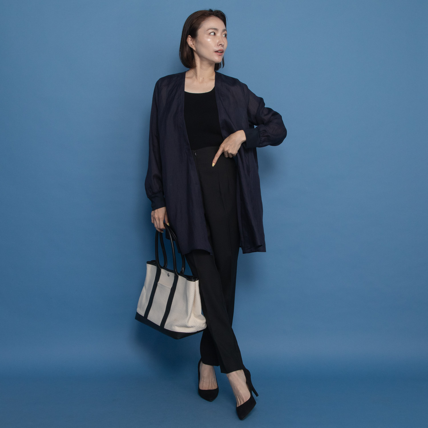 レア　ジェム プレミアムラミーの 極上の涼しさを纏う カーデジャケット