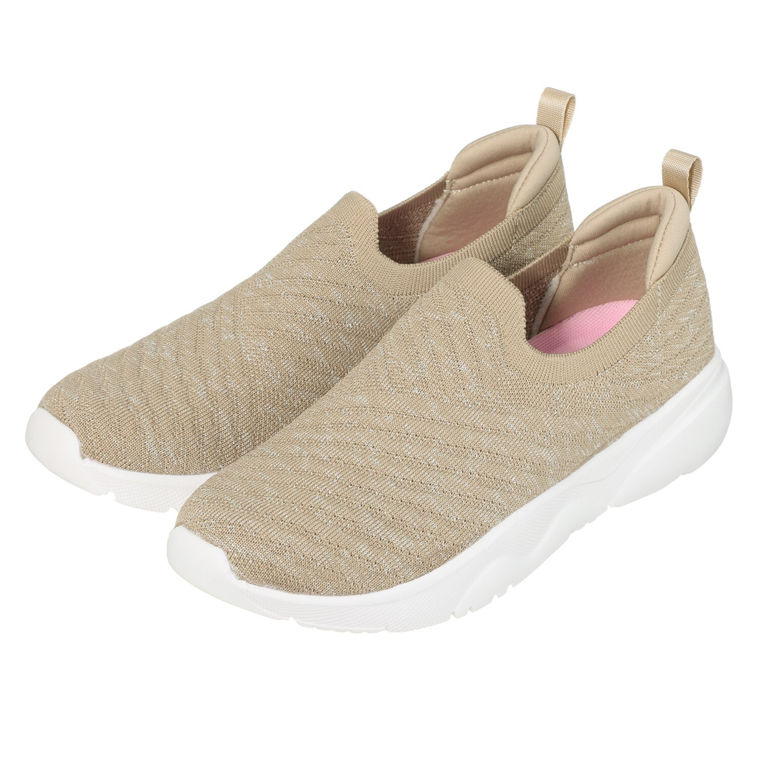 モズ 超軽量 ラメ入りニットスリッポン