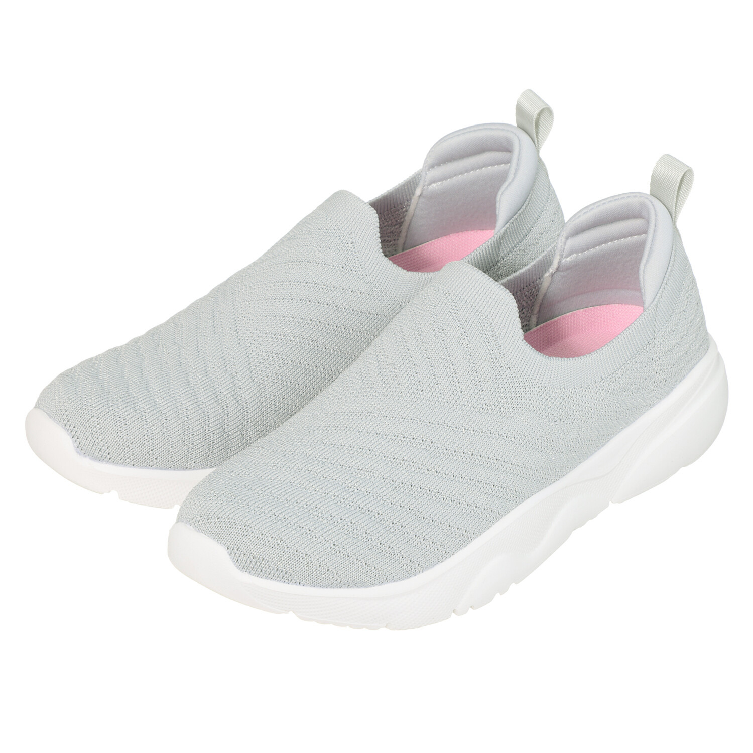 モズ 超軽量 ラメ入りニットスリッポン