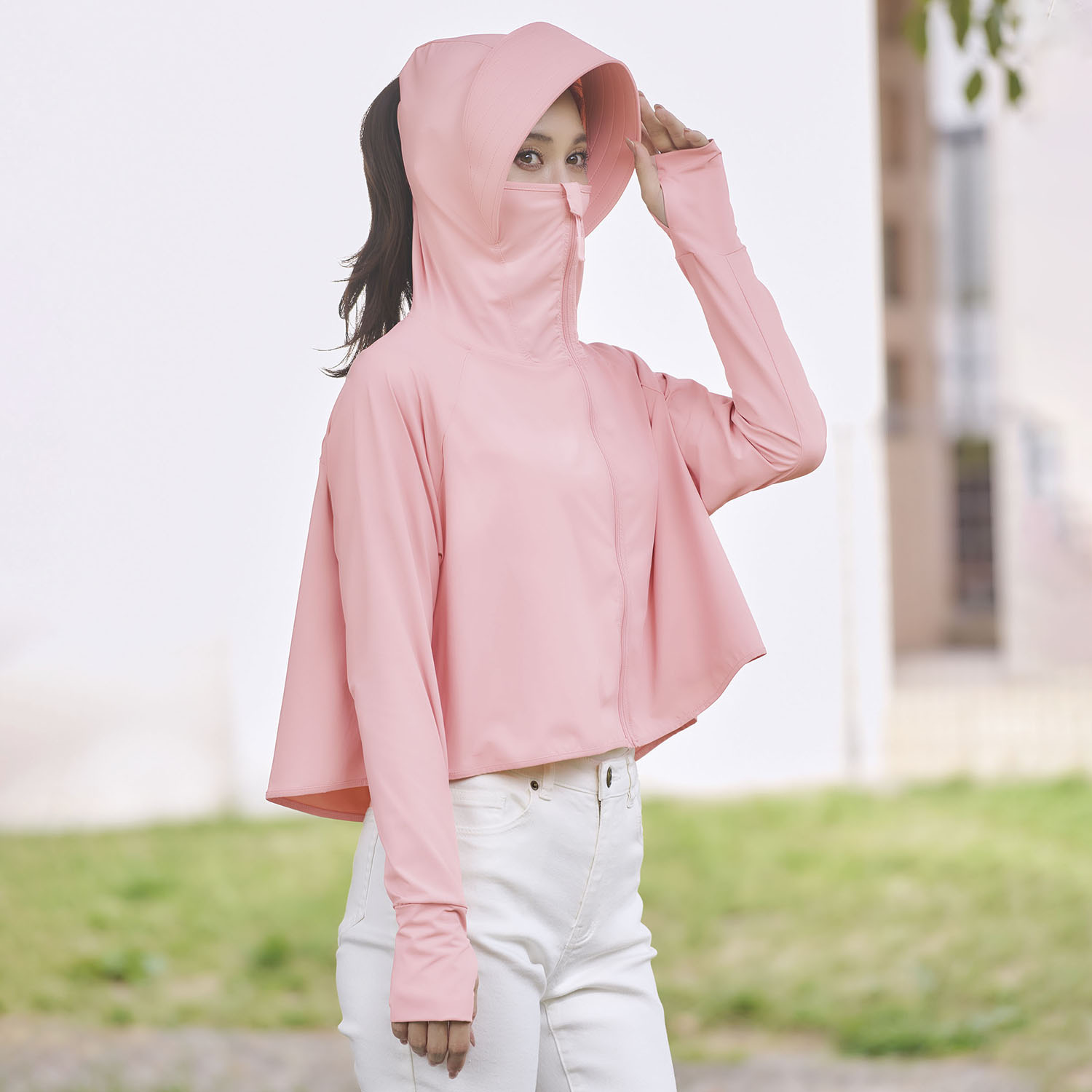 夏にうれしい 便利なアイテム サンブロックラボ 爽壁 フェイスガード ＵＶパーカー