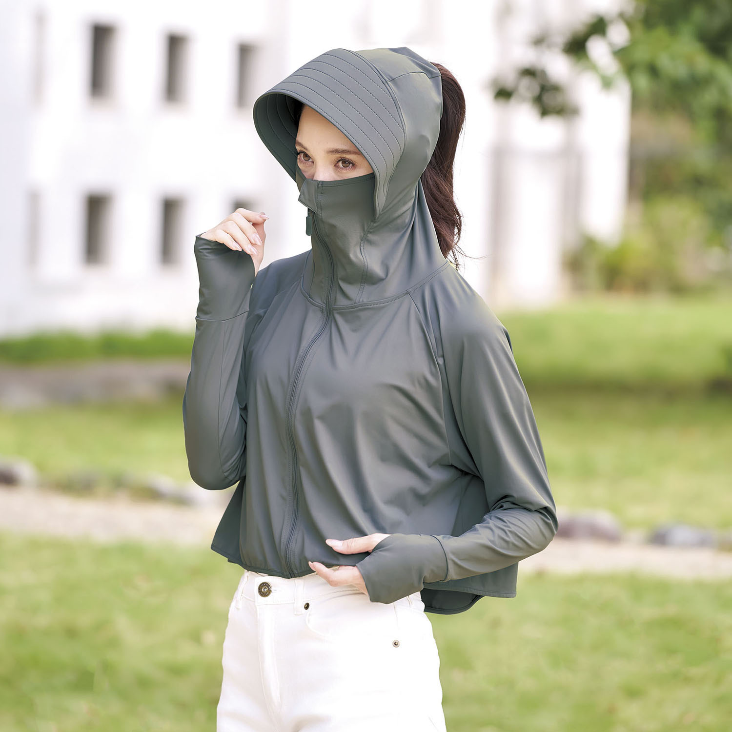 夏にうれしい 便利なアイテム サンブロックラボ 爽壁 フェイスガード ＵＶパーカー