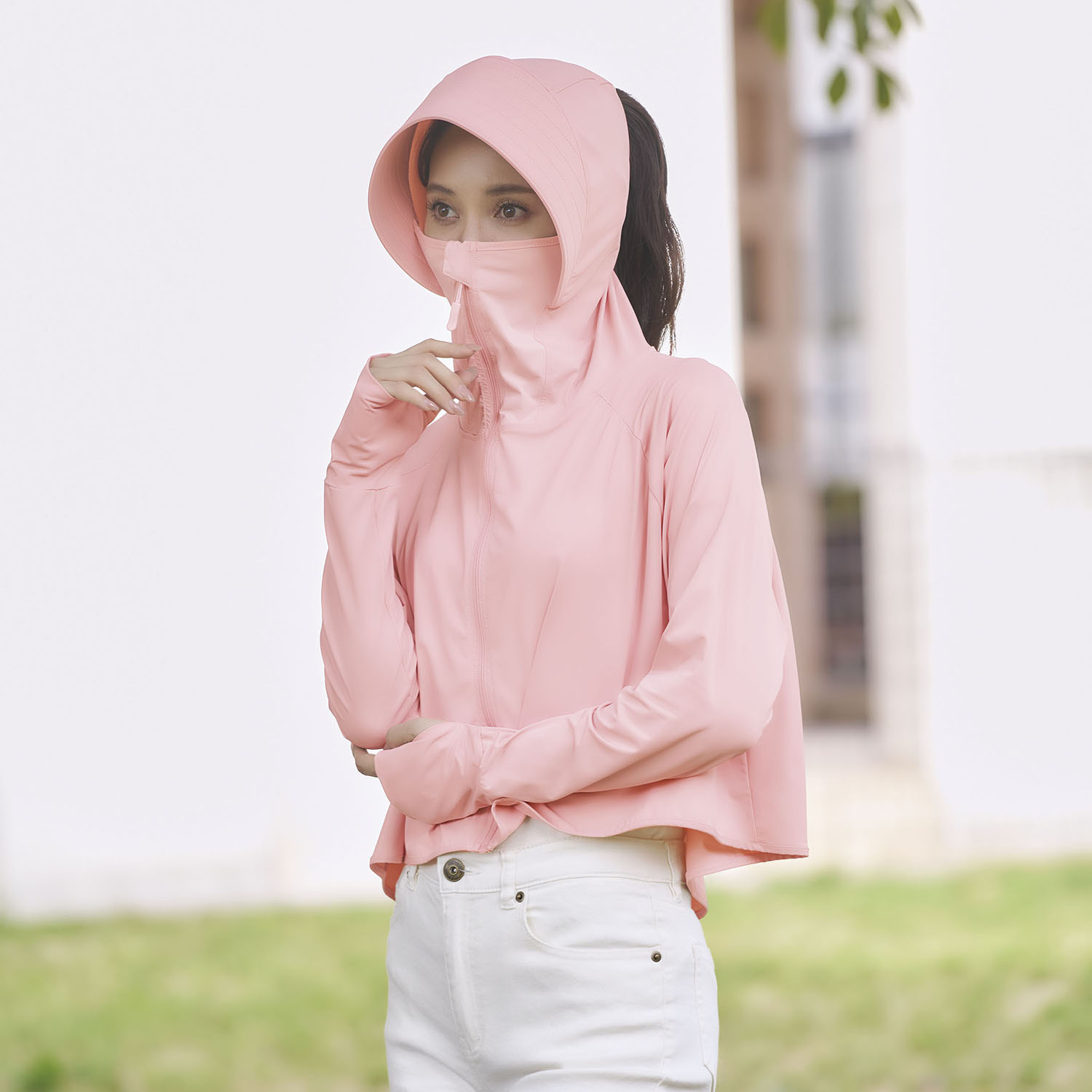 夏にうれしい 便利なアイテム サンブロックラボ 爽壁 フェイスガード ＵＶパーカー