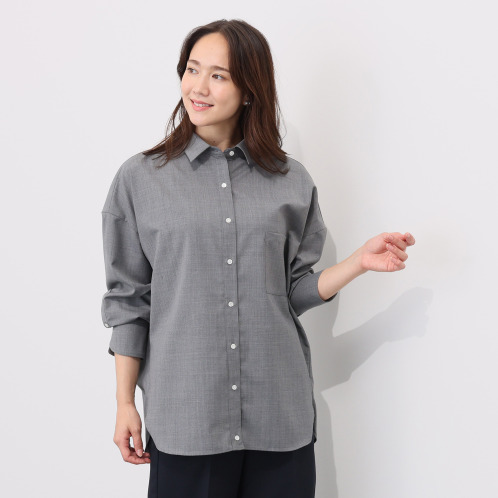 メリオン オーストラリア産 メリノウール混 シルキーソフトタッチ 360度美しいシャツ メリオン オーストラリア産 メリノウール混 シルキーソフトタッチ 360度美しいシャツ