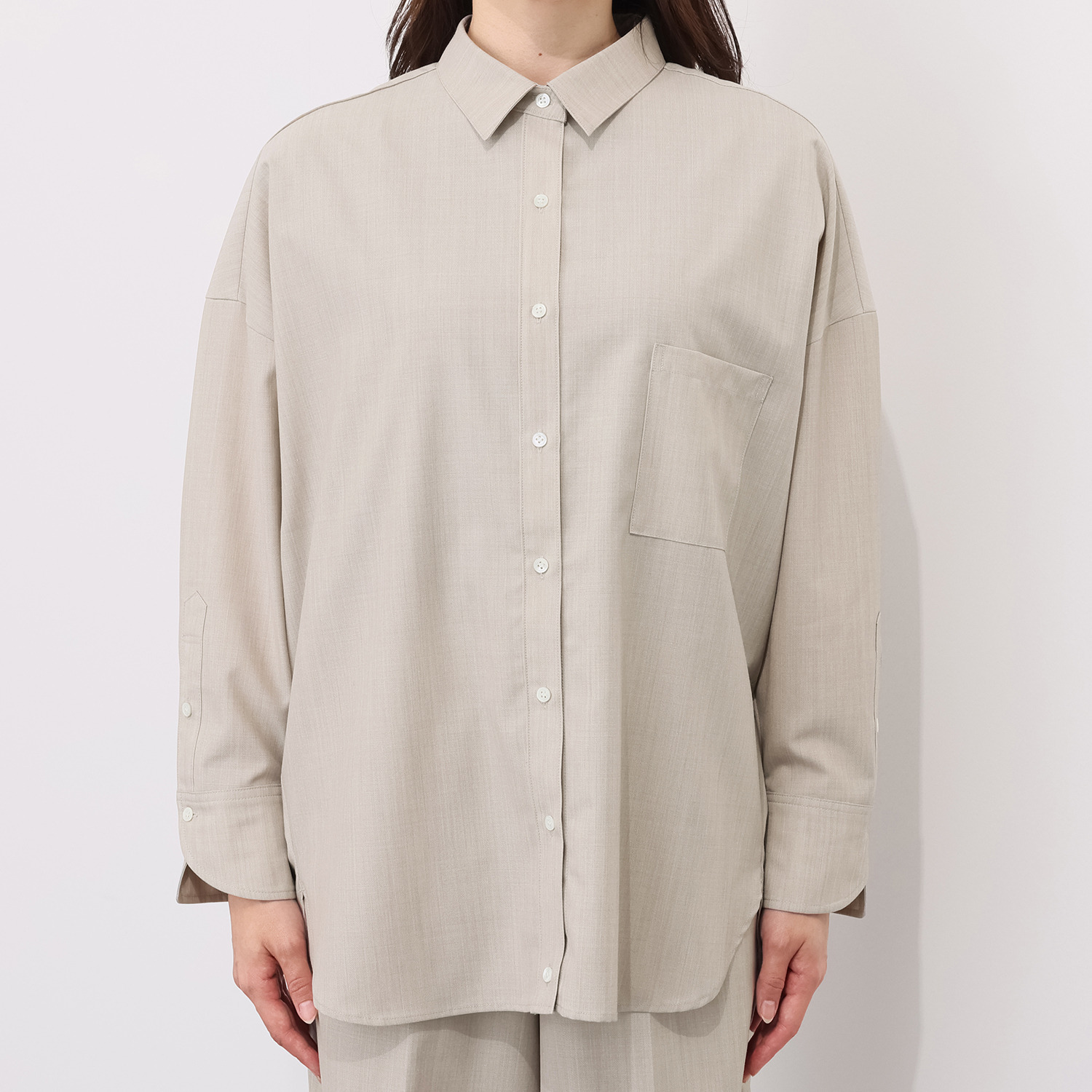 メリオン オーストラリア産 メリノウール混 シルキーソフトタッチ ３６０度美しいシャツ