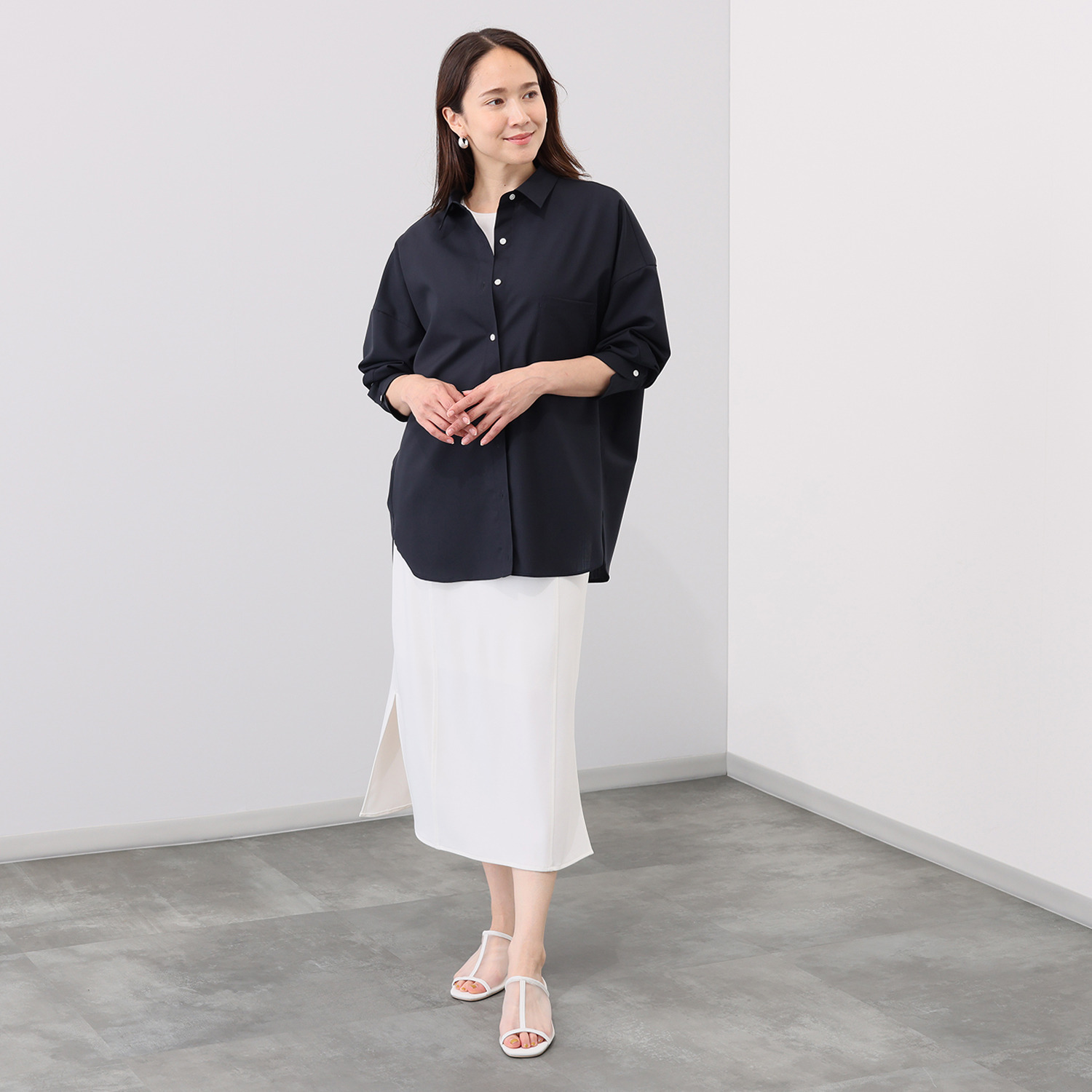 メリオン オーストラリア産 メリノウール混 シルキーソフトタッチ ３６０度美しいシャツ