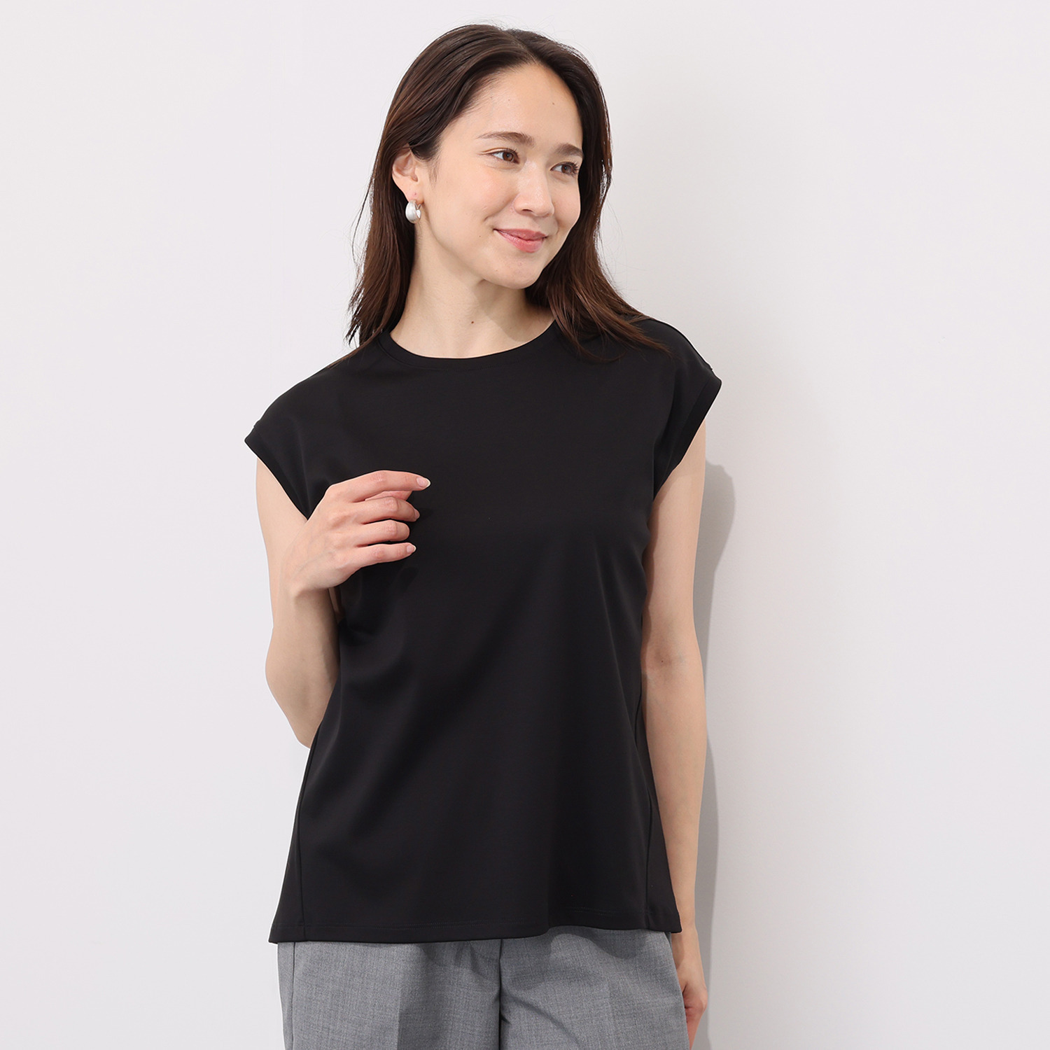 メリオン プラチナダブルコットン 美しい光沢・至福のタッチ 軽やかなフレンチスリーブ プルオーバー