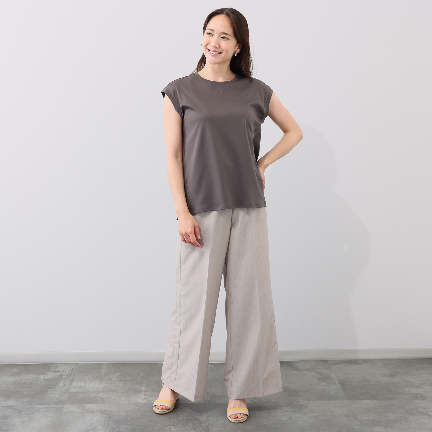 メリオン プラチナダブルコットン 美しい光沢・至福のタッチ 軽やかなフレンチスリーブ プルオーバー