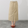 ホープナチュラル ピマコットン混 チノストレッチ タックスカート
