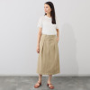 ホープナチュラル ピマコットン混 チノストレッチ タックスカート
