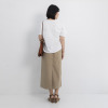 ホープナチュラル ピマコットン混 チノストレッチ タックスカート