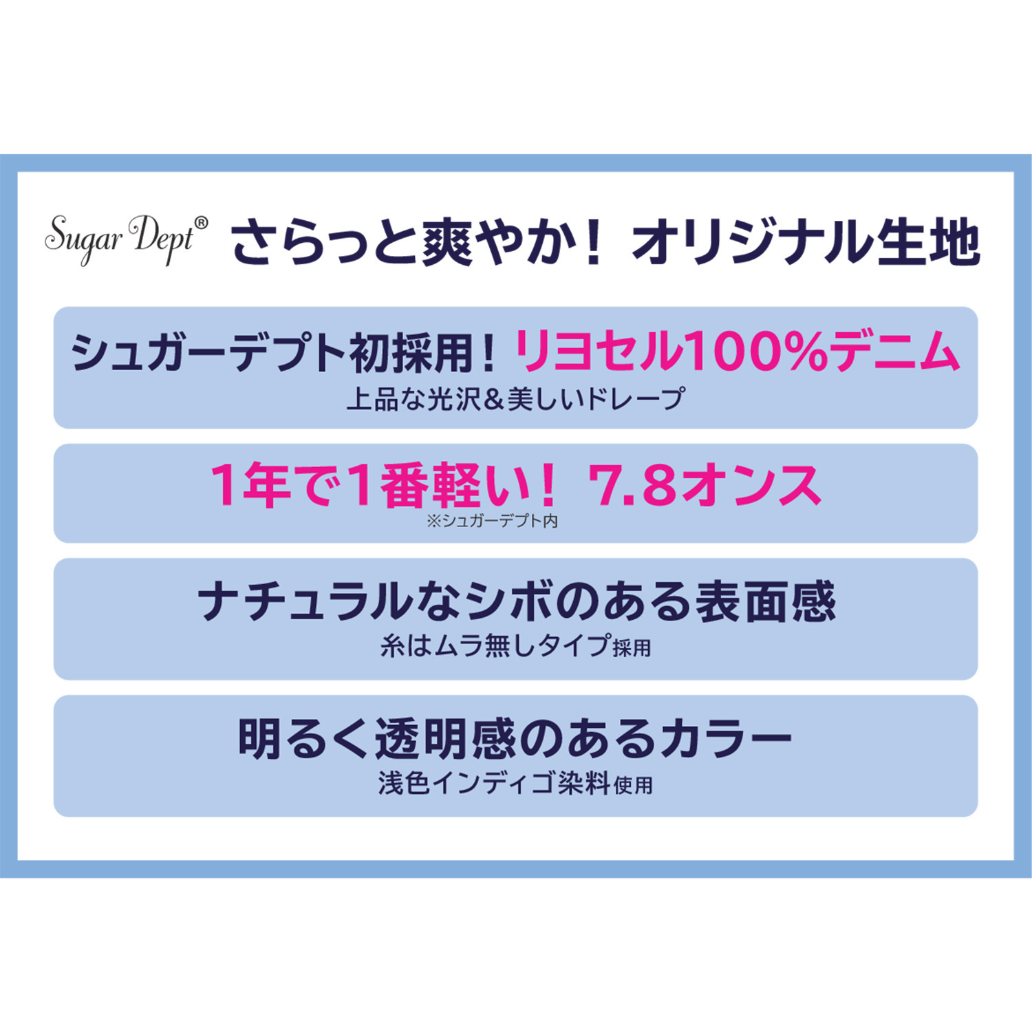 シュガーデプト リヨセルデニム サロペット風 ジャンパースカート