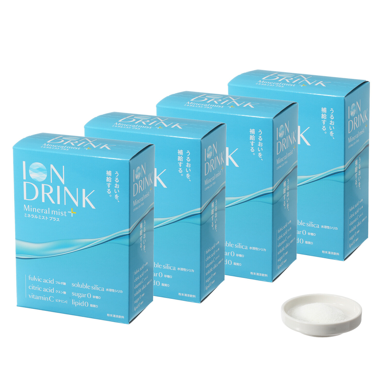 渇いた身体に水分と 電解質（イオン）を補給！ ミネラルミスト　プラス イオンドリンク４箱セット