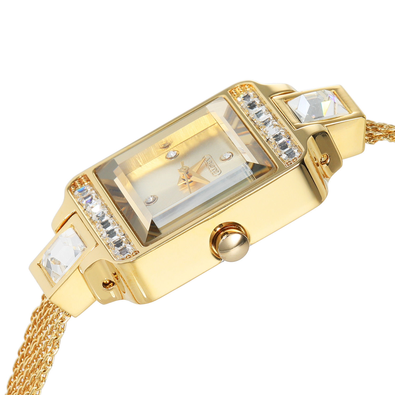 アビステ ウォッチ＆アクセサリーズ ビジュウ スクエアフェイス メッシュデザインウォッチ